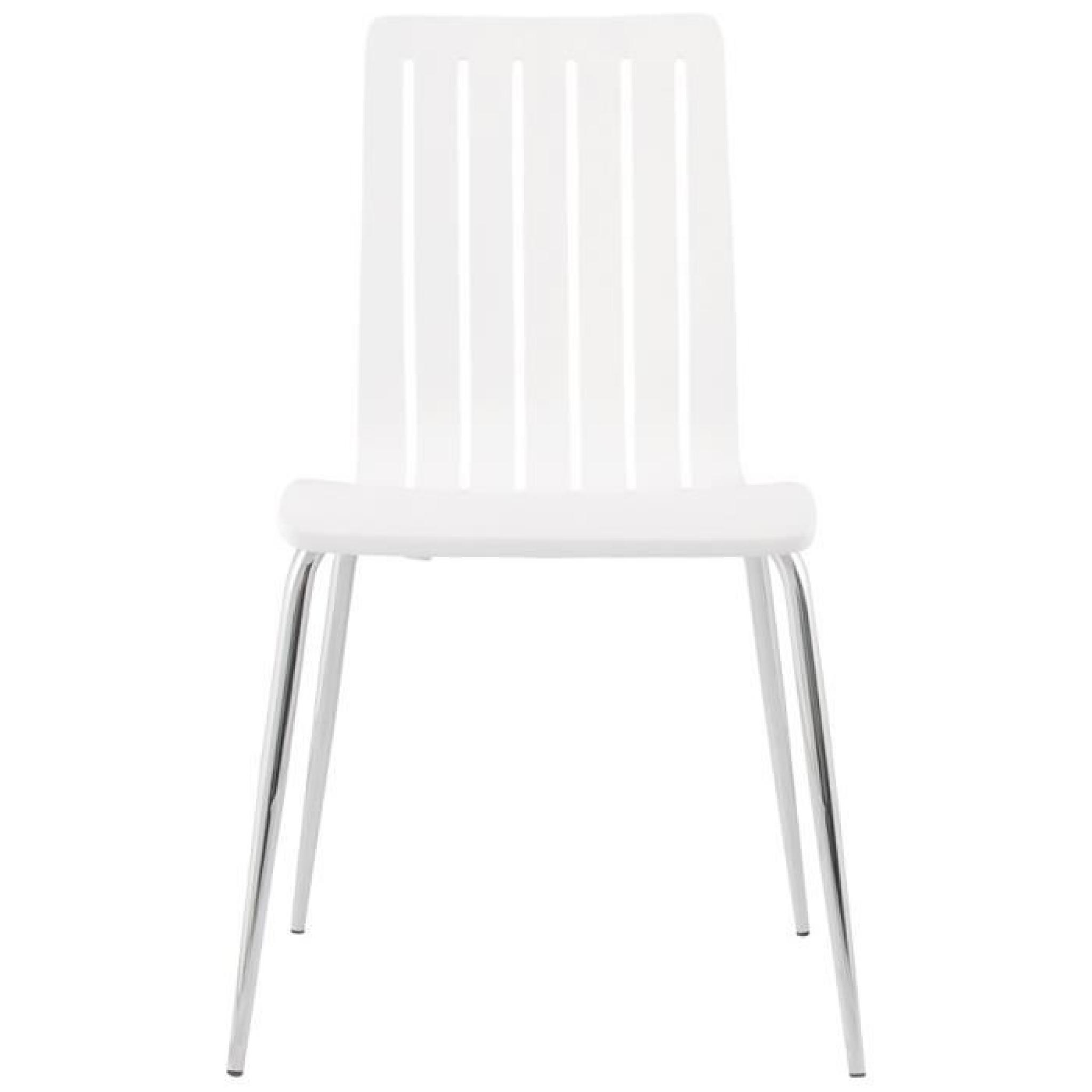 Chaise moderne 'WIND' en bois peint blanc pas cher