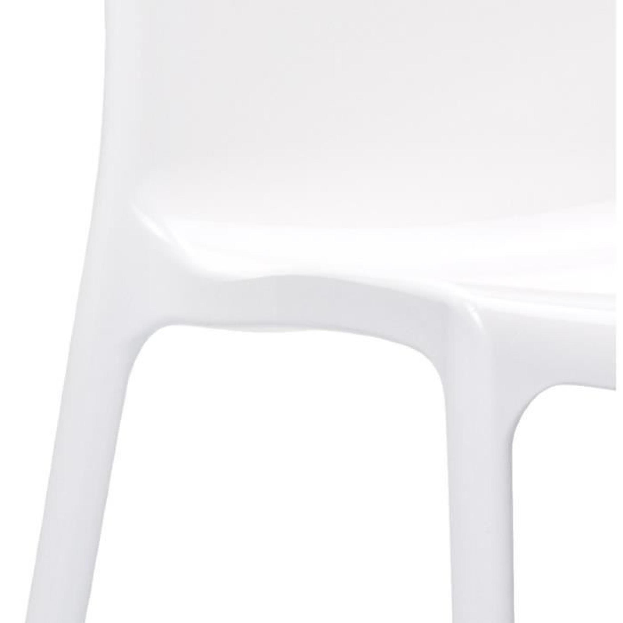 Chaise moderne 'YANG' en matière plastique blanche pas cher