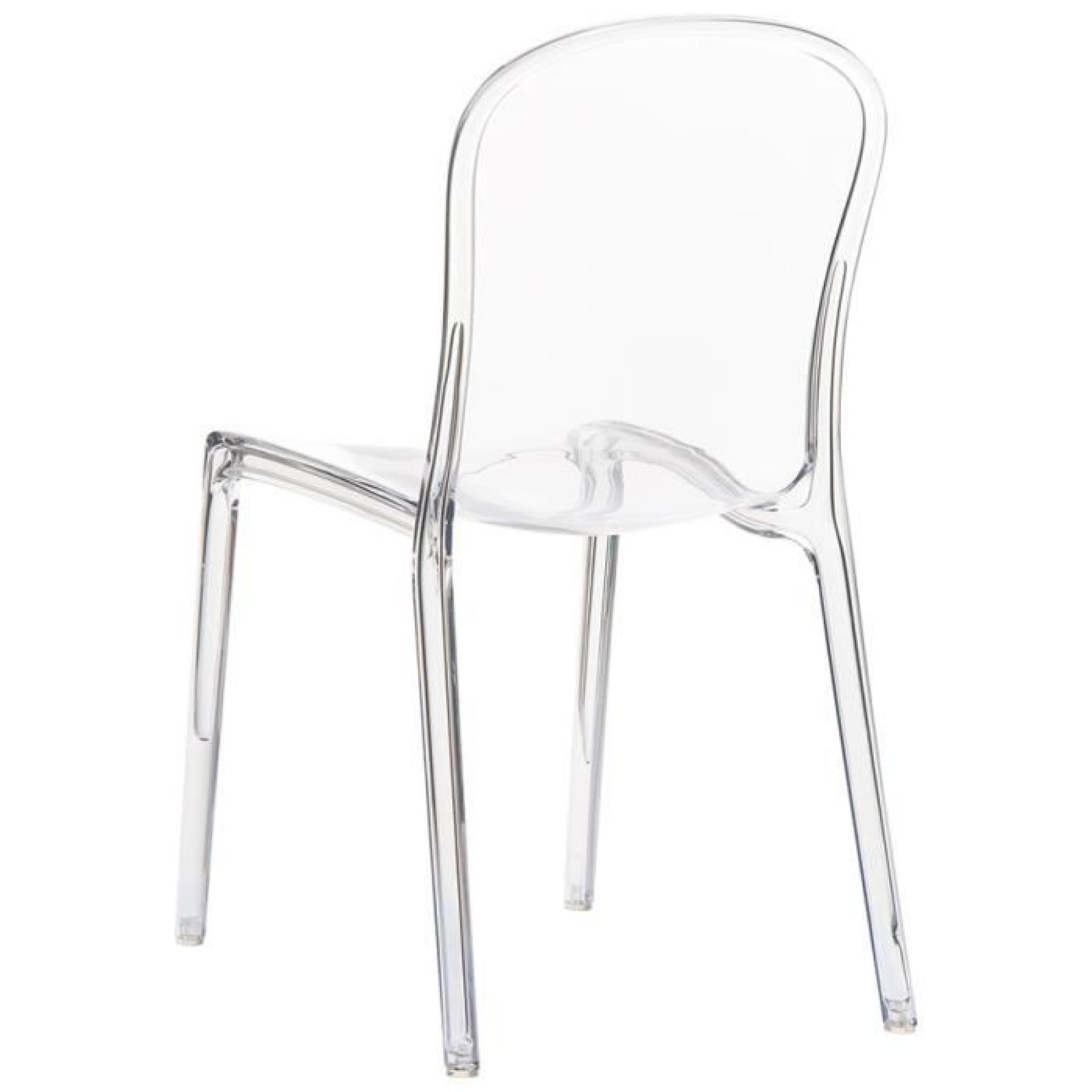 Chaise moderne 'YANG' en matière plastique tran... pas cher