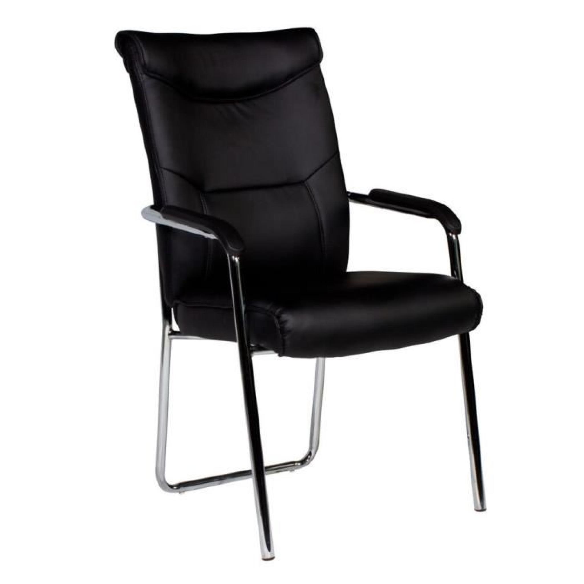 Chaise noir et acier chromé ultra moderne