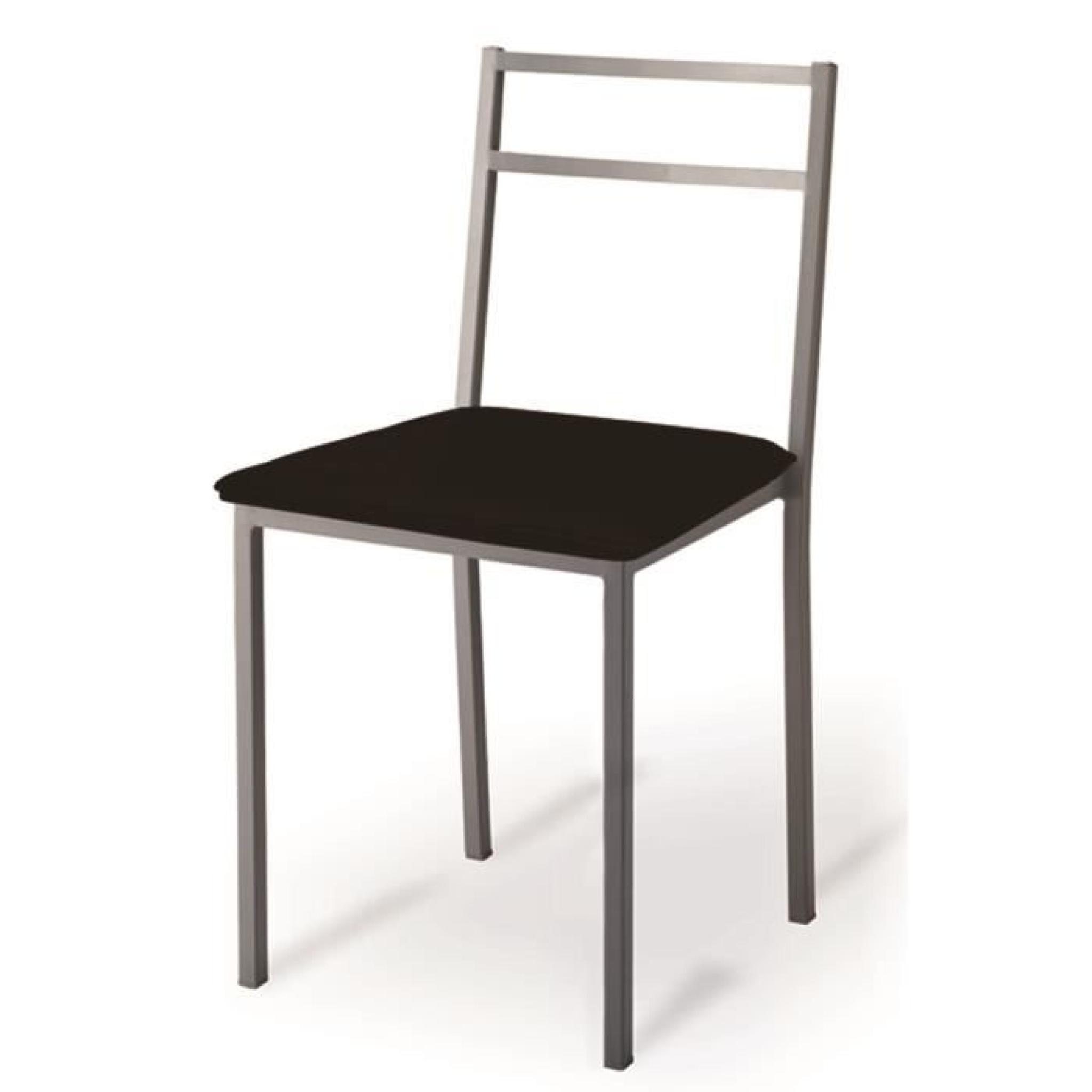 Chaise noir metalique, 420 x 475 x 810 mm
