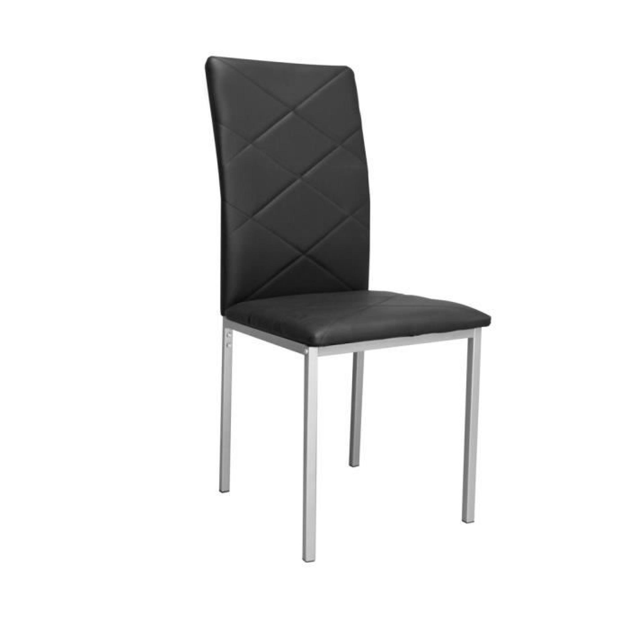 Chaise noir Revêtement PU, 510 x 430 x 950 mm