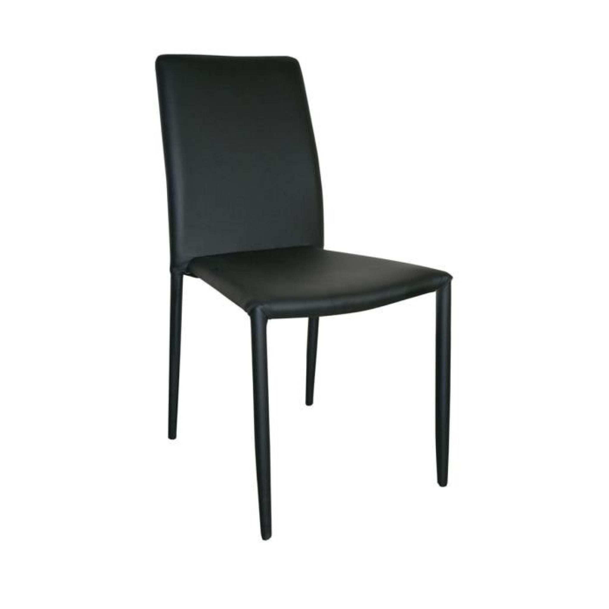 Chaise noir structure en PU - Dimensions : 45 x…