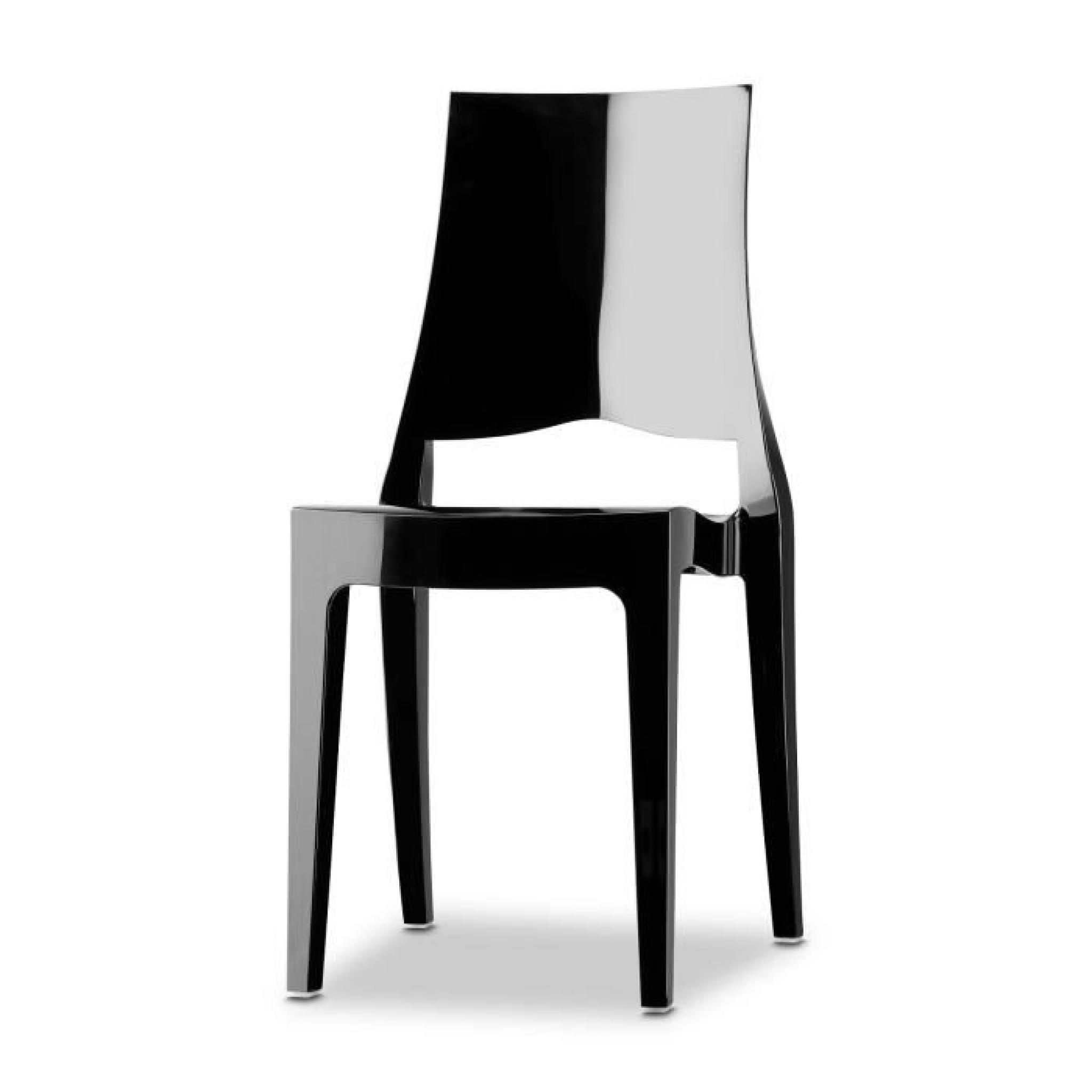 Chaise noire design GLENDA - Vendu a l unite - …