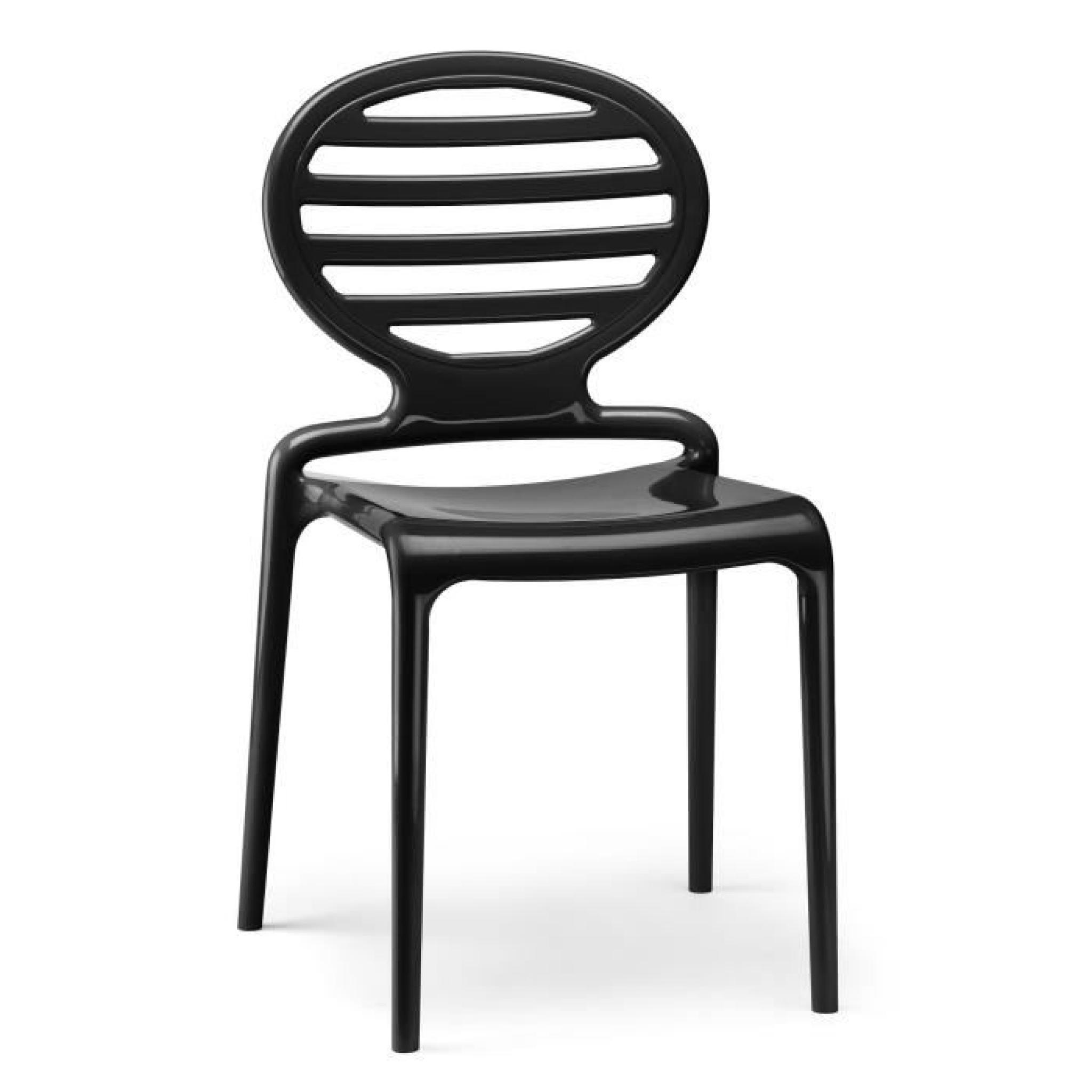 Chaise noire glossy design - COKKA CHAIR noire - deco scab