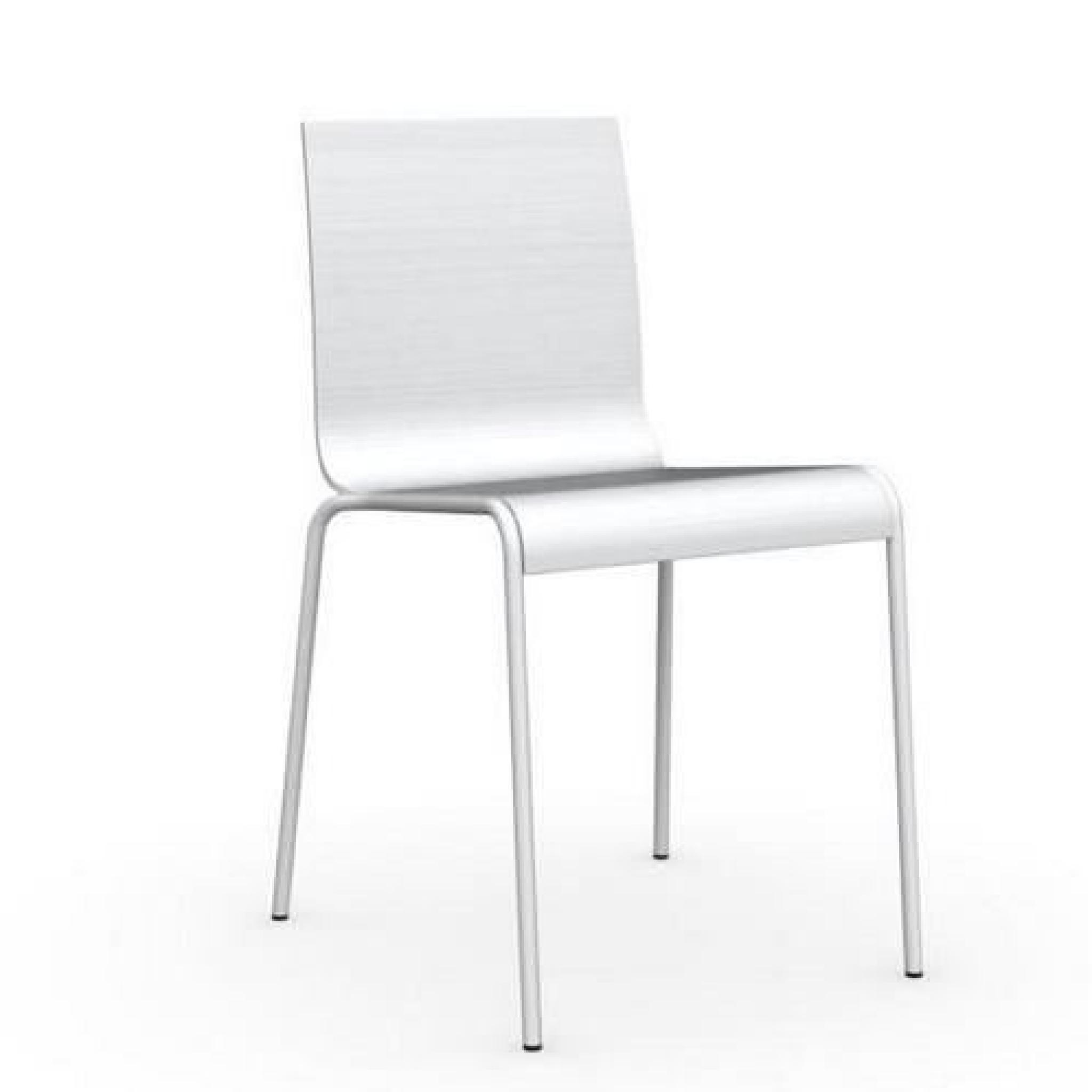 Chaise ONLINE en chêne blanc brossé de calligaris