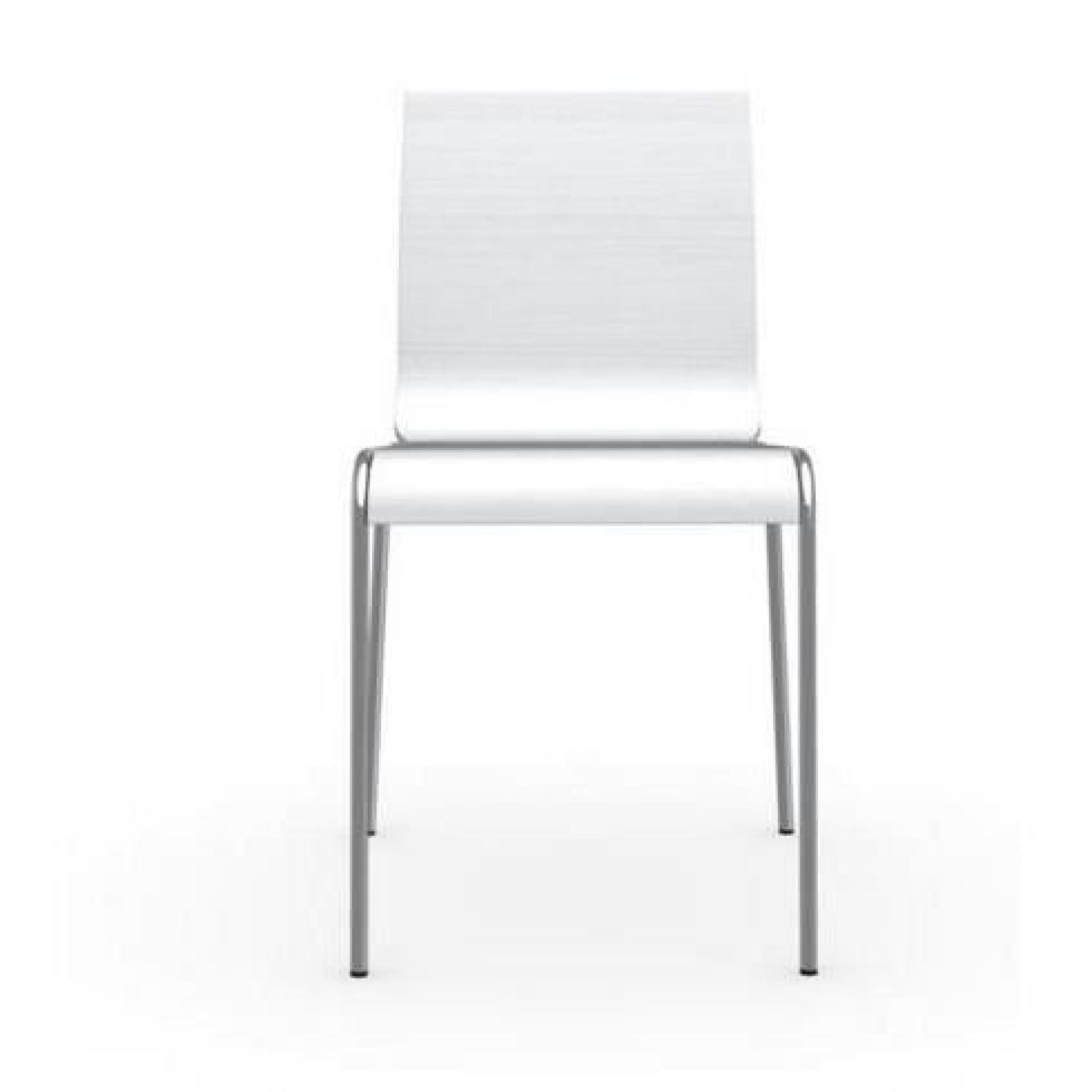 Chaise ONLINE en chêne blanc brossé et acier chromé de calligaris pas cher