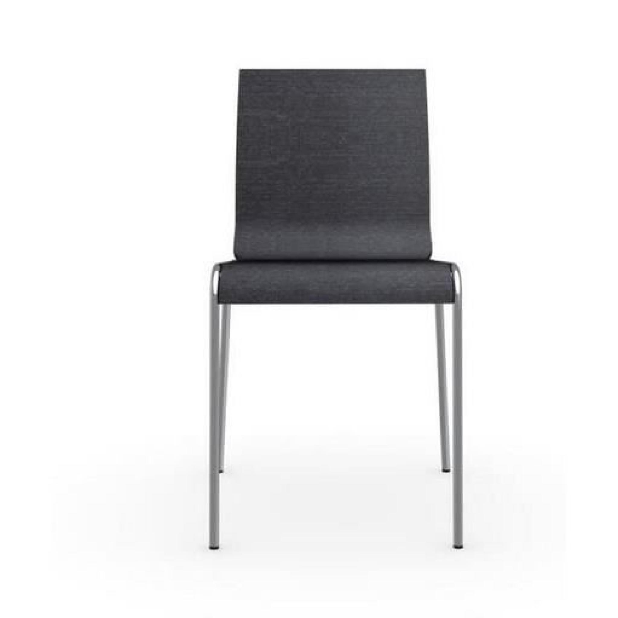 Chaise ONLINE gris graphite et acier chromé de calligaris pas cher