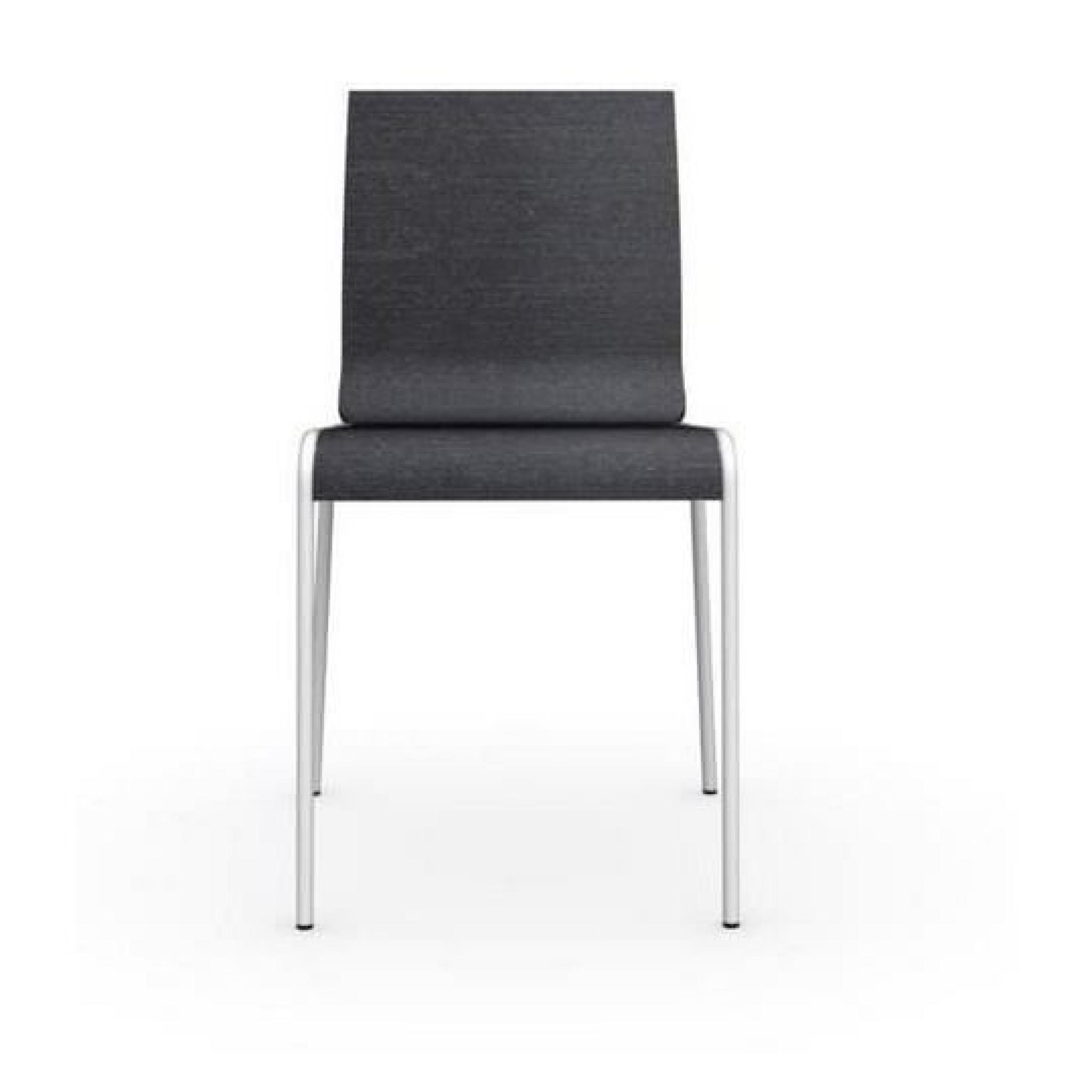 Chaise ONLINE gris graphite et acier laqué blanc de calligaris pas cher