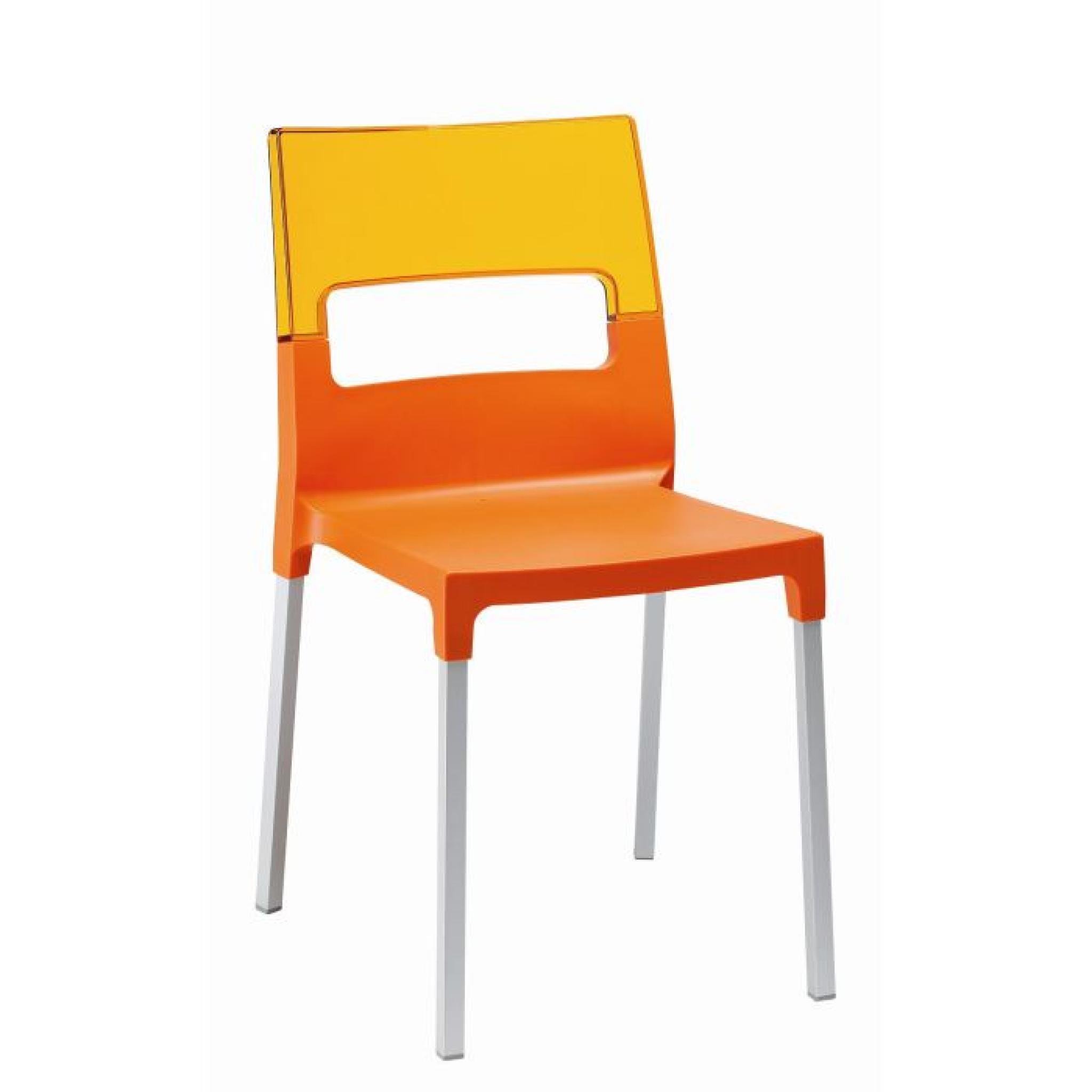 Chaise orange et translucide orange - DIVA - ve…