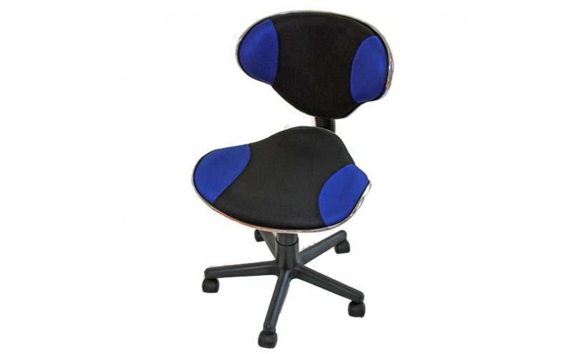 Chaise pivotante Bureau Gênes, maille respirante, forme ergonomique bleu