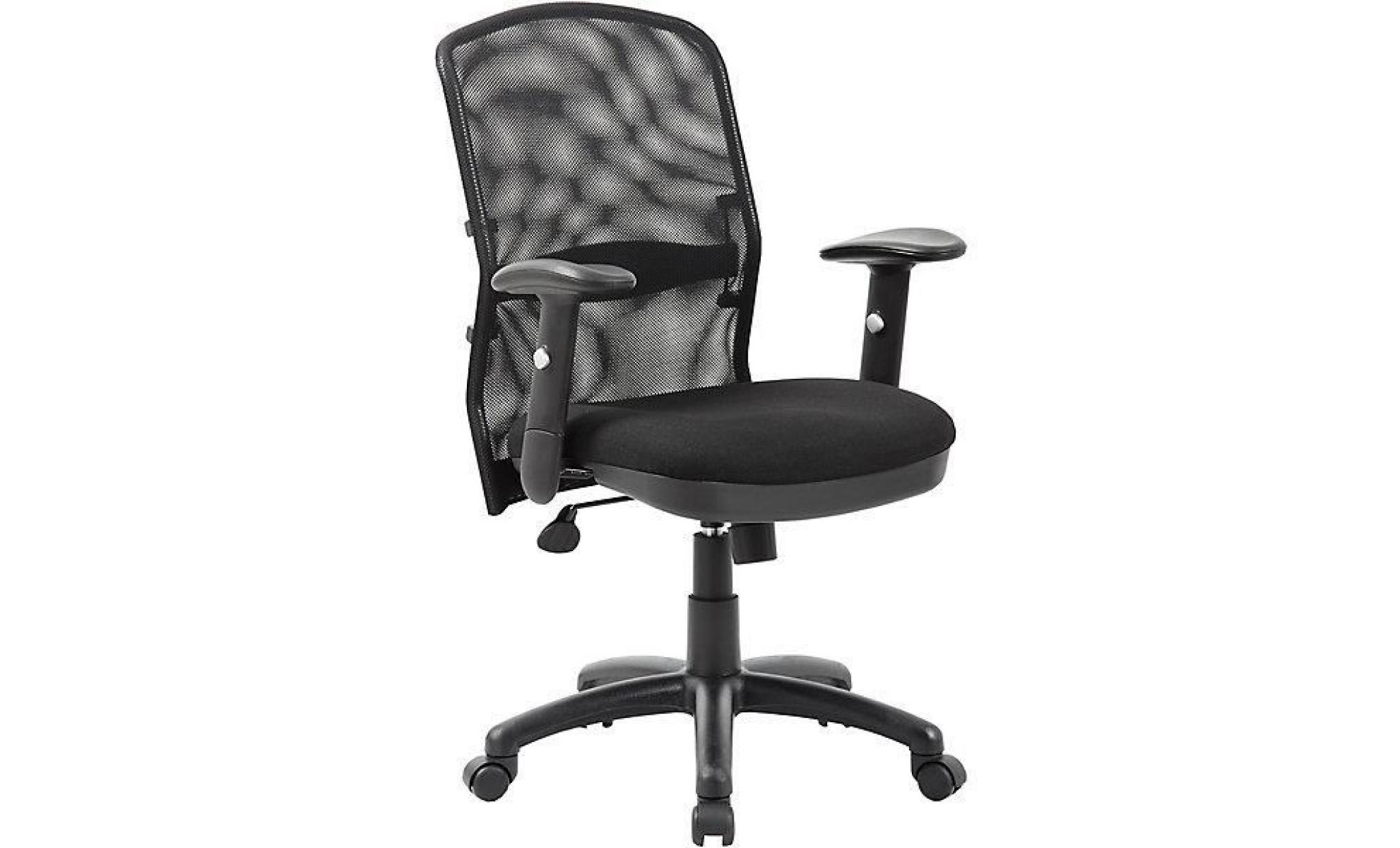 chaise pivotante de bureau köln   avec dossier respirant, noir   pas cher