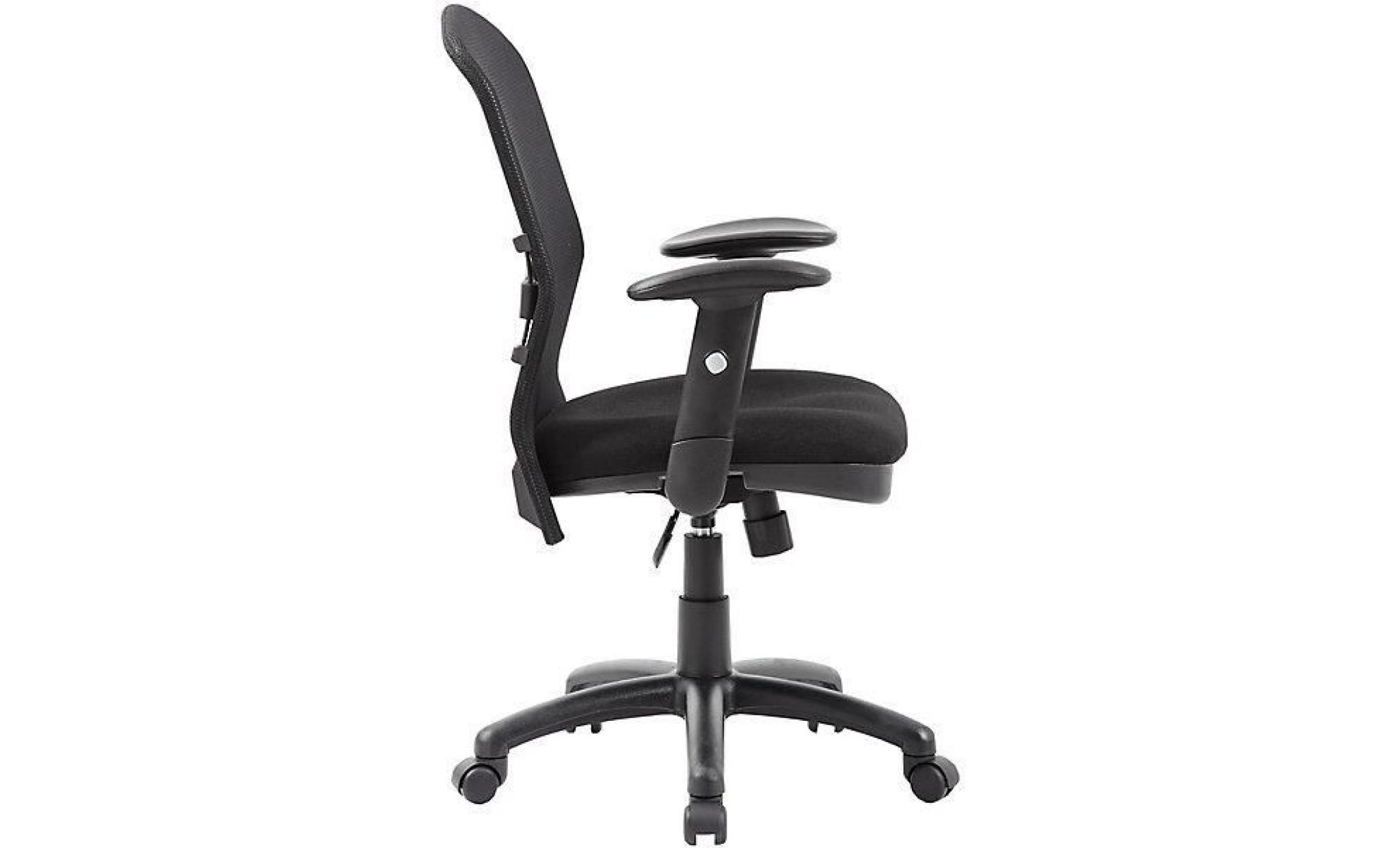 chaise pivotante de bureau köln   avec dossier respirant, noir   pas cher