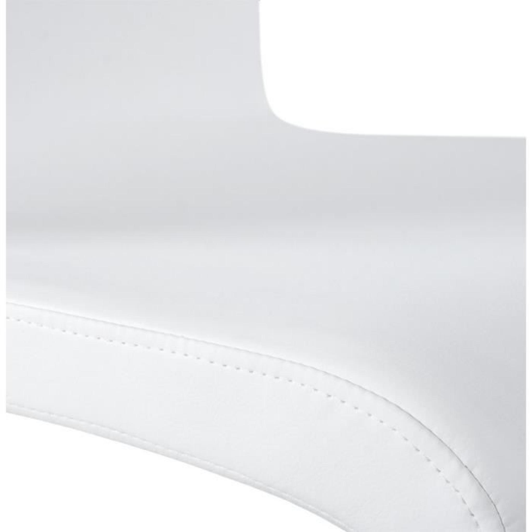Chaise pivotante design en cuir synthétique 'MAGESTY' blanc pas cher