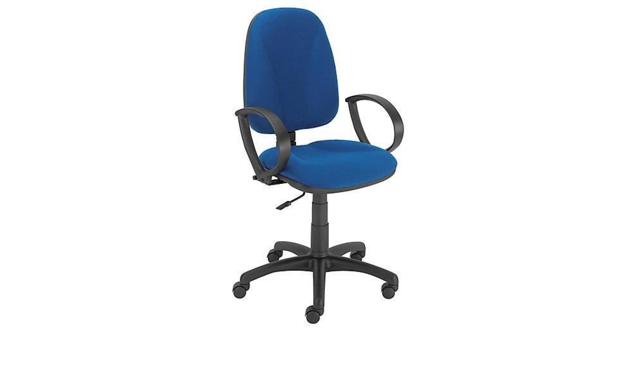 chaise pivotante standard, mécanisme synchrone coloris habillage bleu   pas cher
