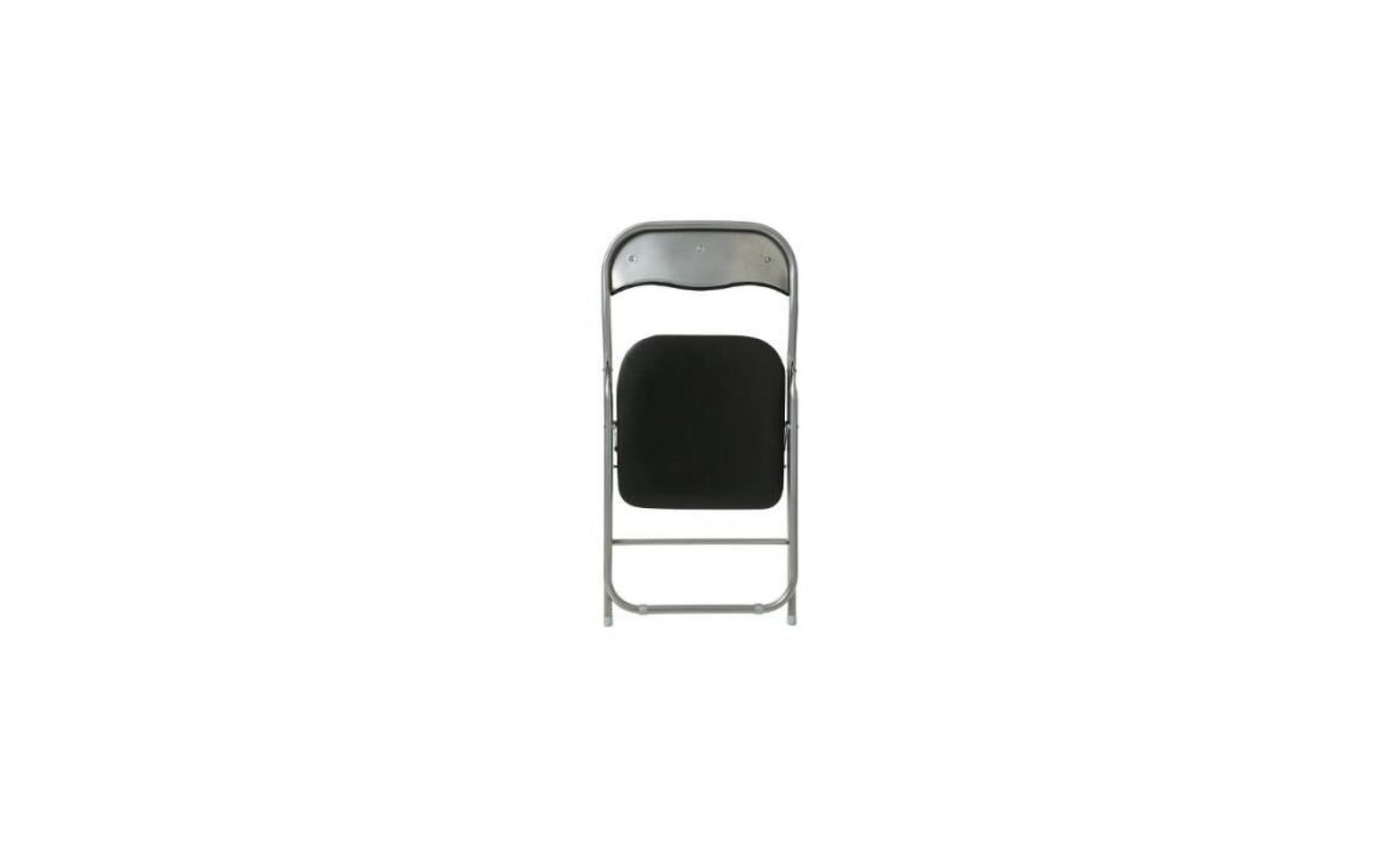 chaise pliante   basic   noir 79,5 cm pas cher