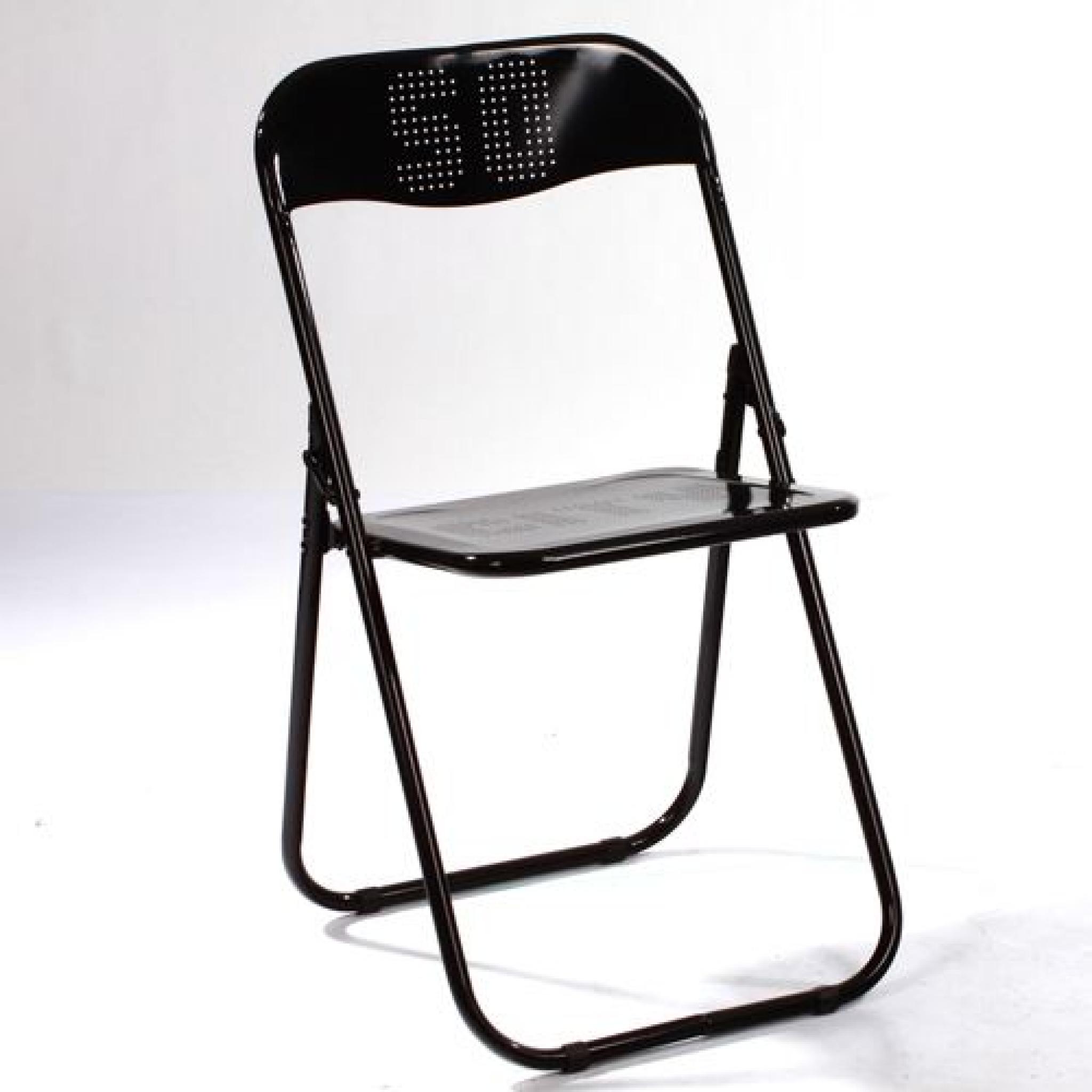 Chaise pliante - Métal - Noir