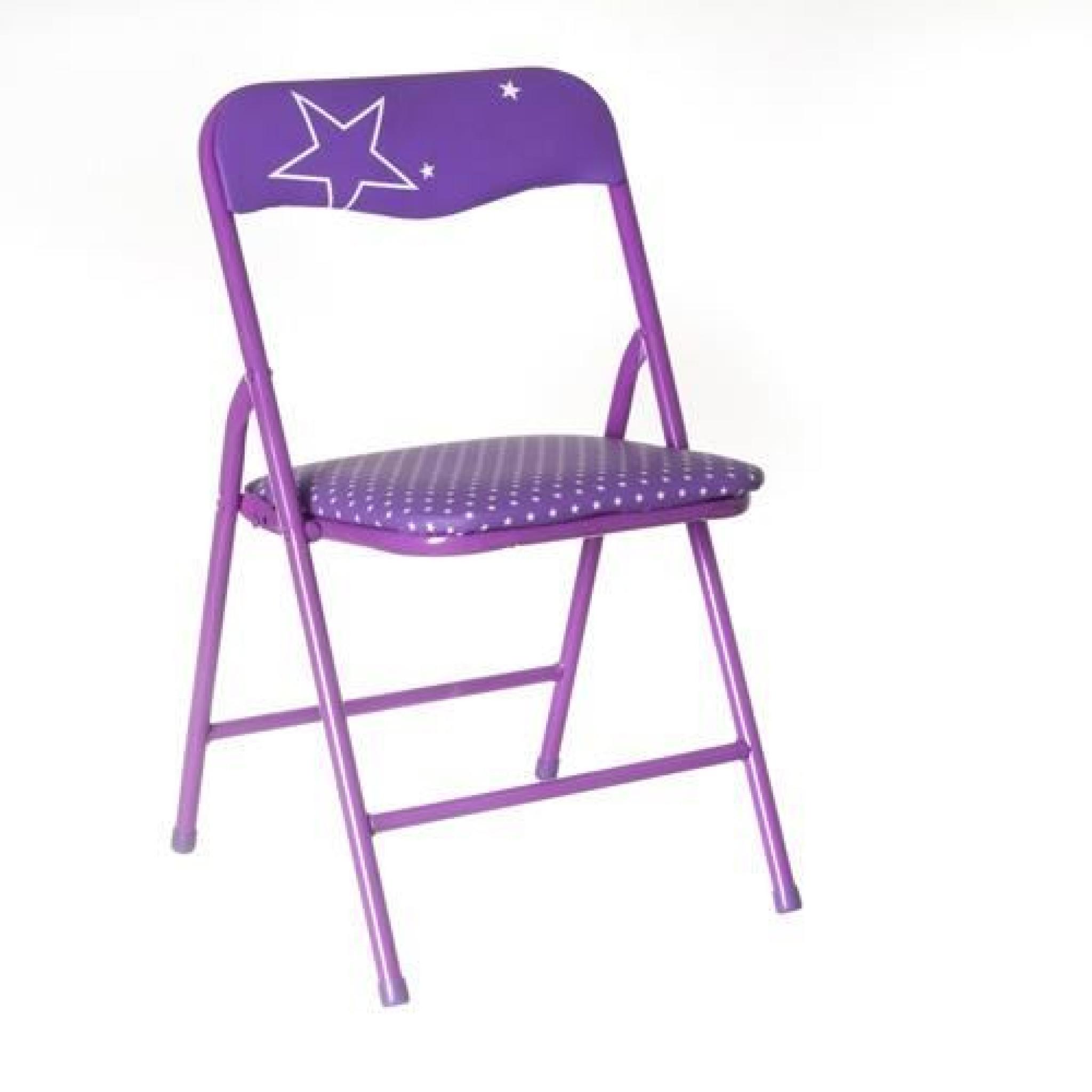 Chaise pliante Enfant - Métal - Violet