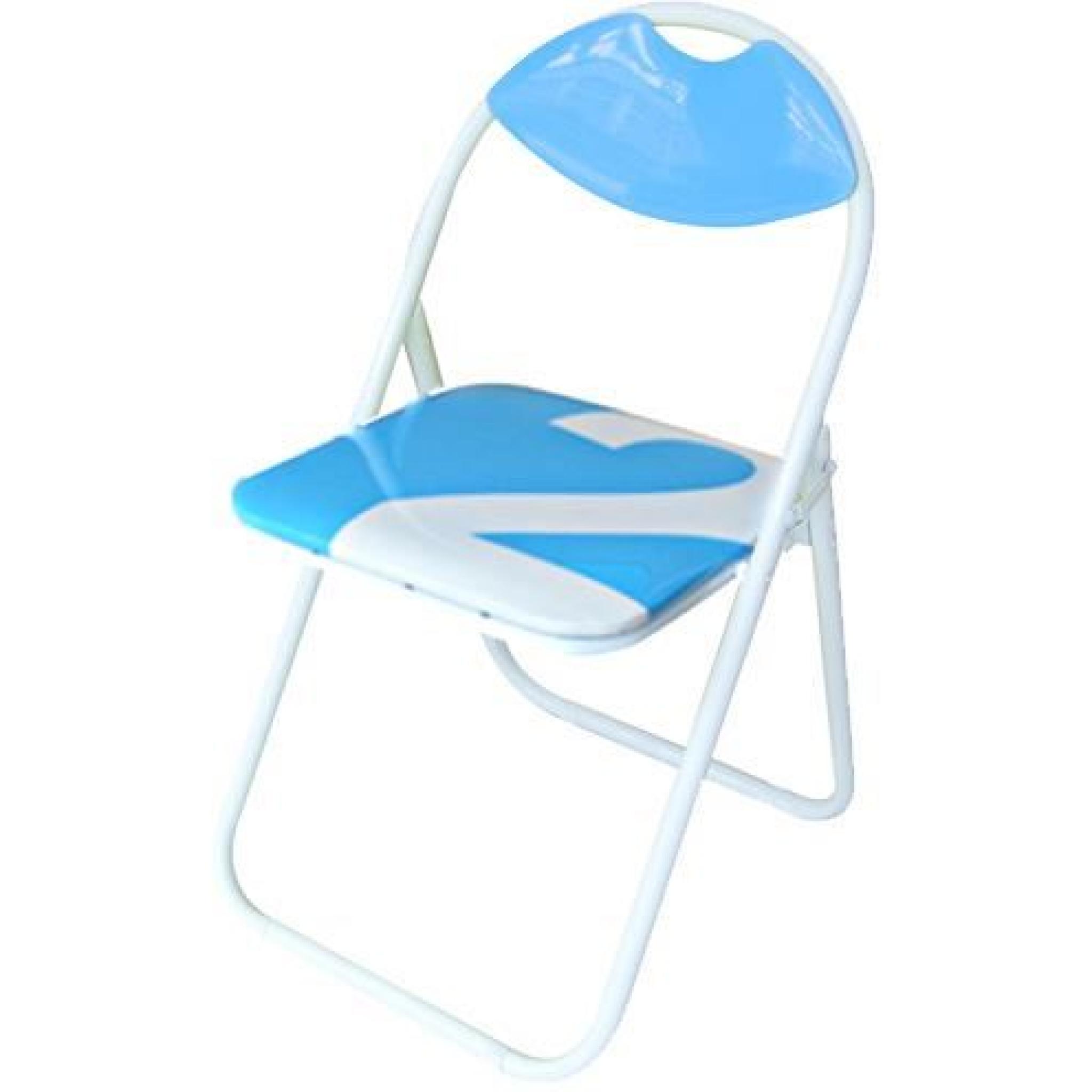 Chaise pliante numéro (bleu)