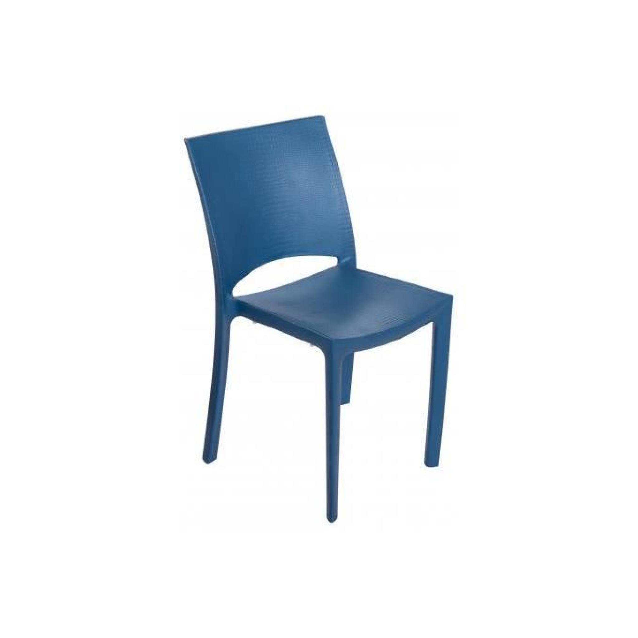 Chaise polypropylène bleue COCCO