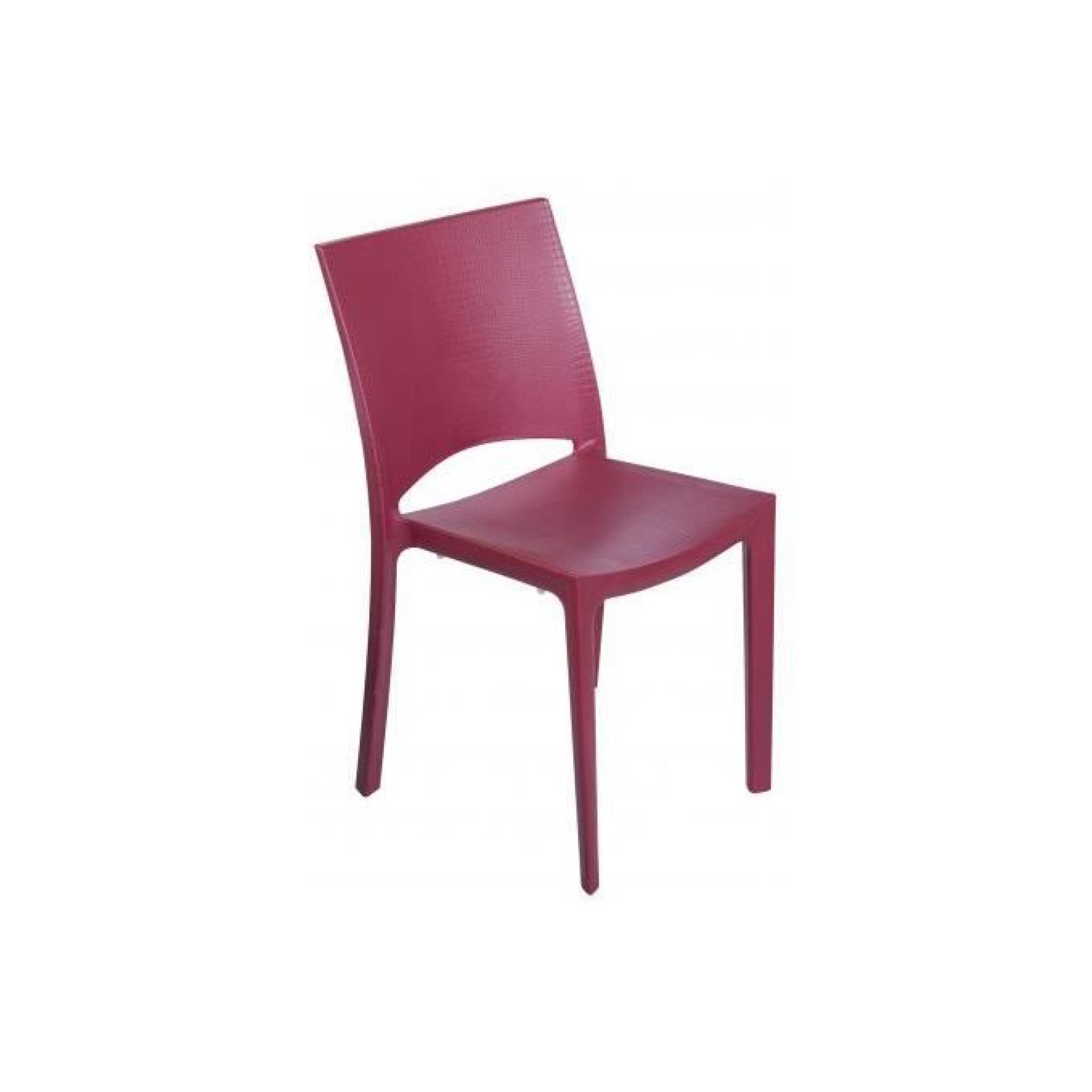 Chaise polypropylène rouge COCCO