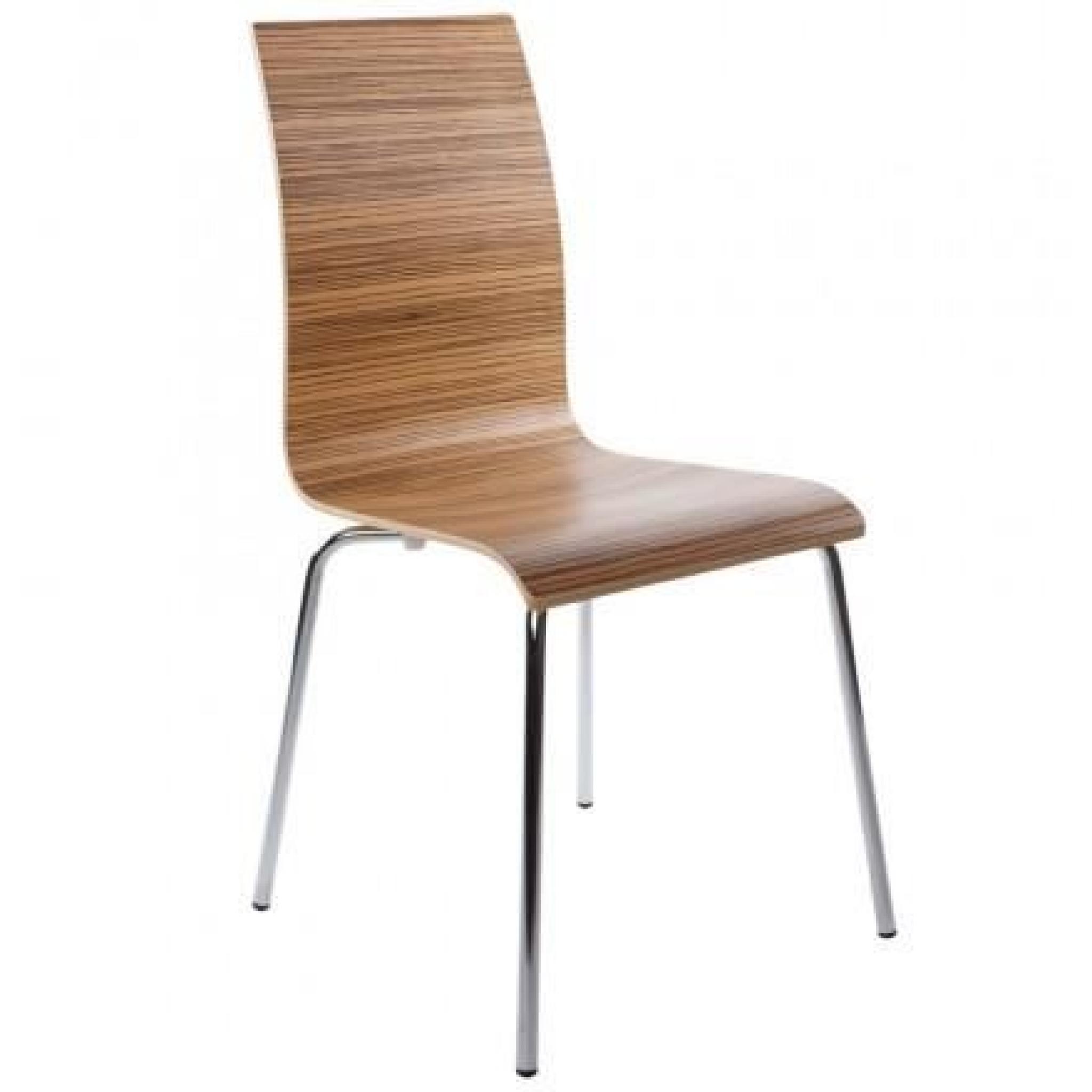 Chaise polyvalente OUST en bois ou dérivé et métal chromé (blanc)