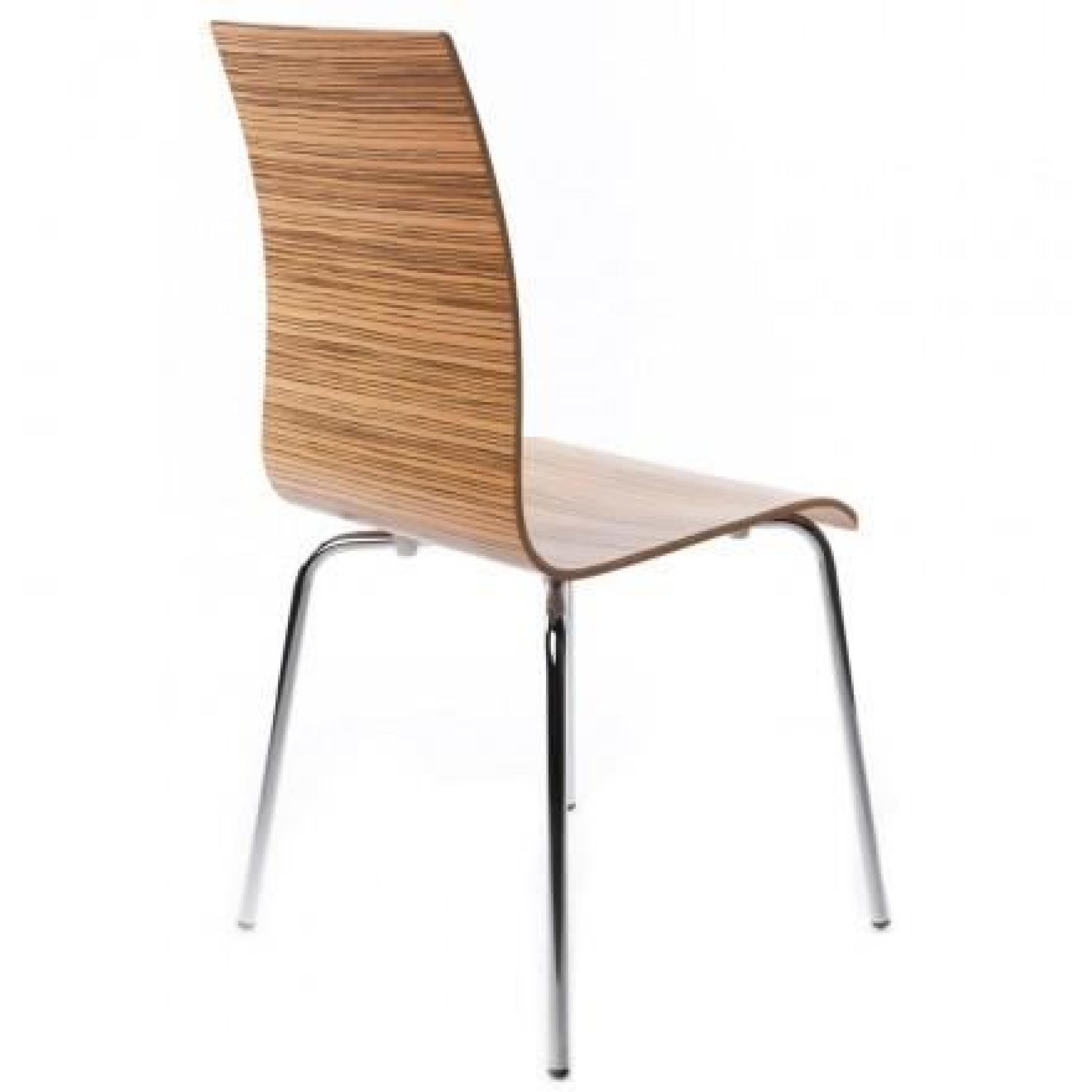 Chaise polyvalente OUST en bois ou dérivé et métal chromé (zebrano) pas cher