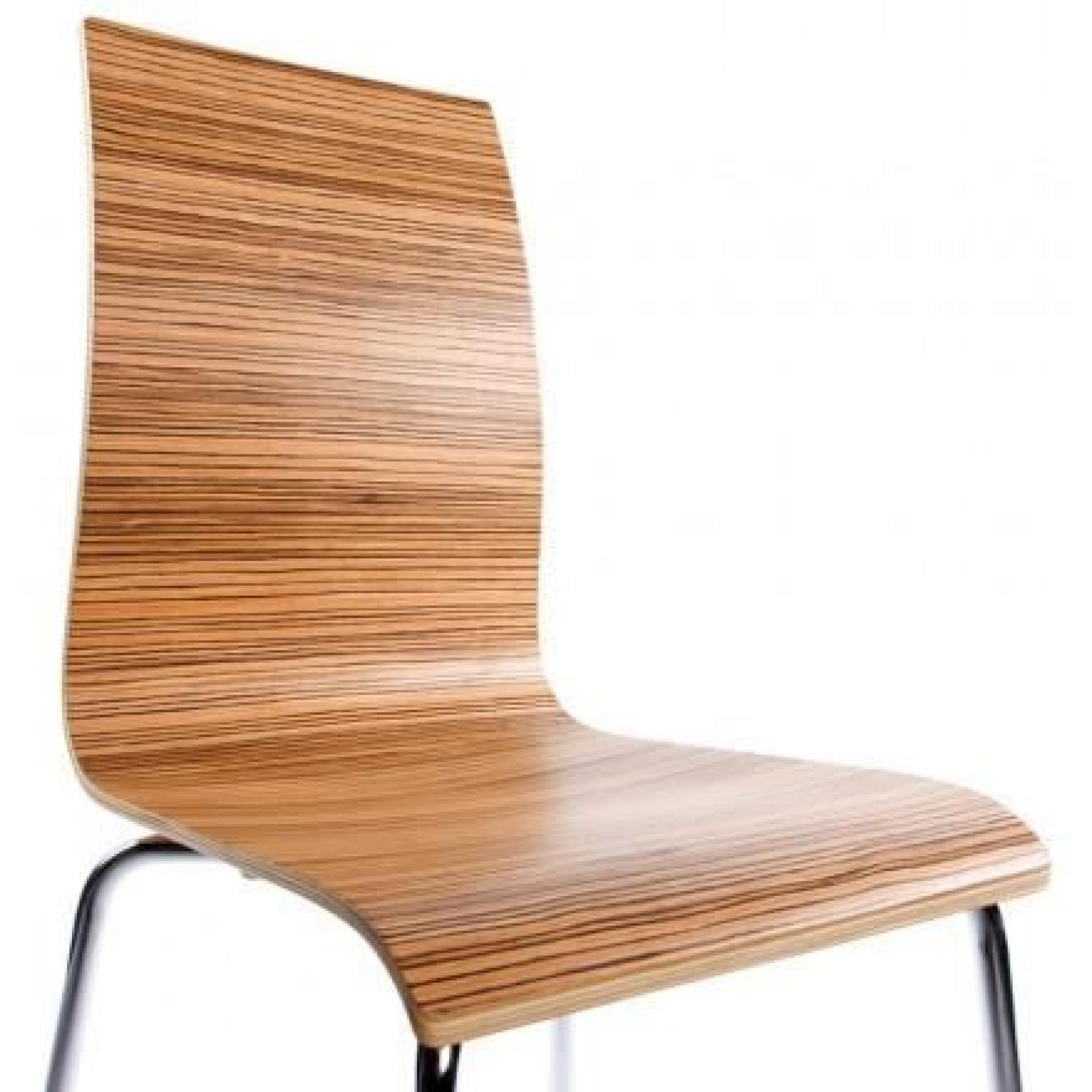 Chaise polyvalente OUST en bois ou dérivé et métal chromé (blanc) pas cher