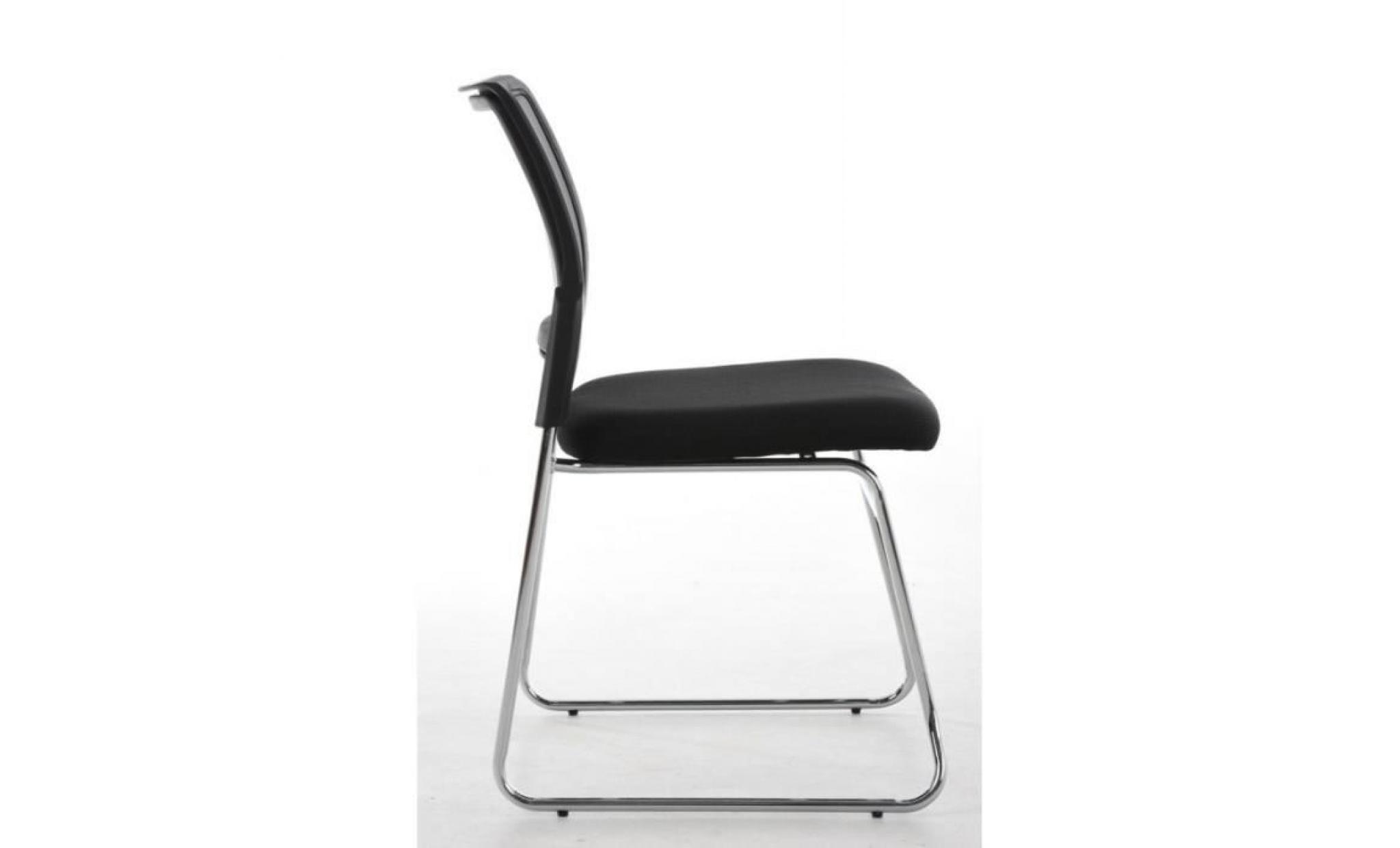 chaise pour visiteur fauteuil bureau gris pieds chromé bur10141