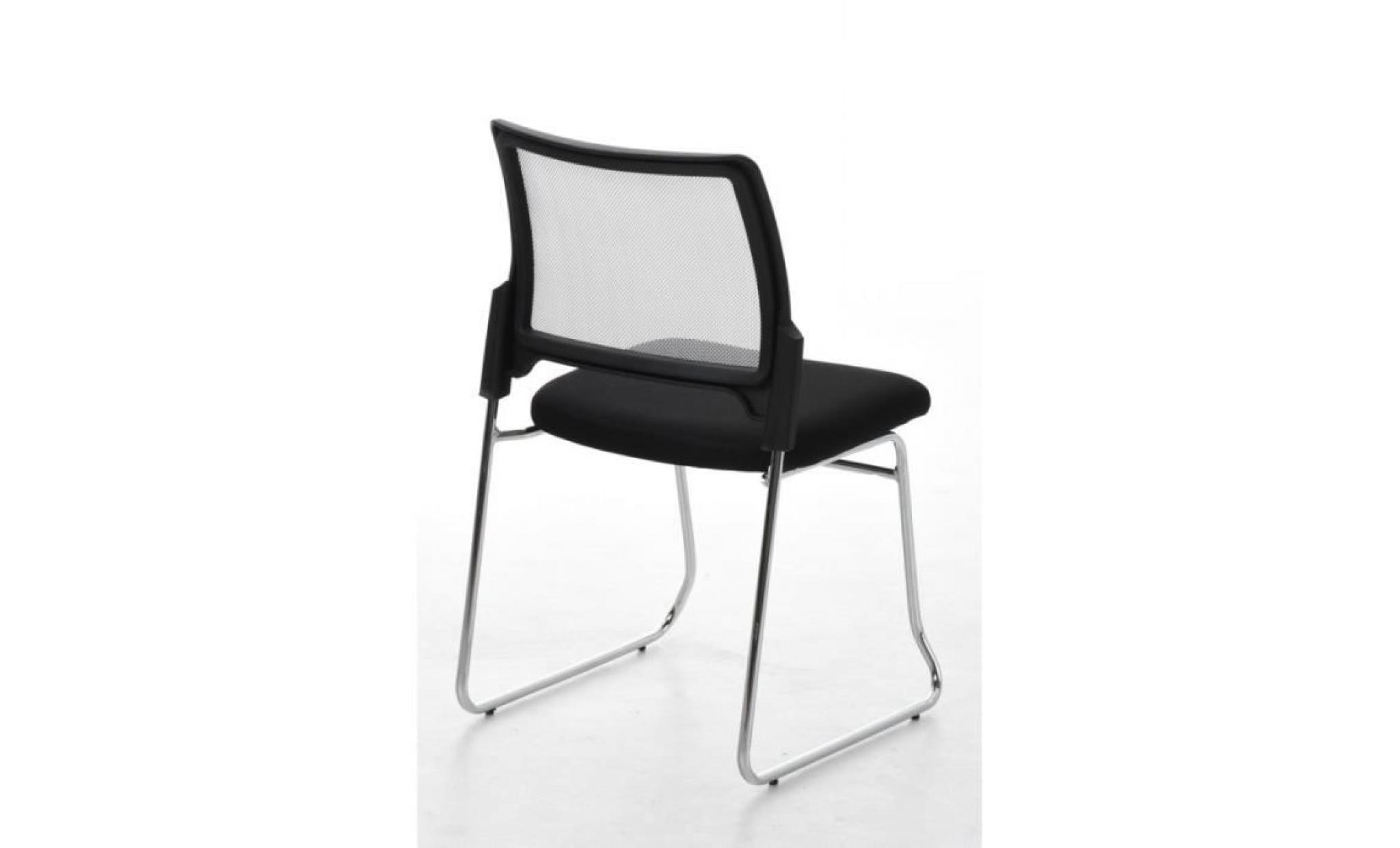 chaise pour visiteur fauteuil bureau gris pieds chromé bur10141 pas cher