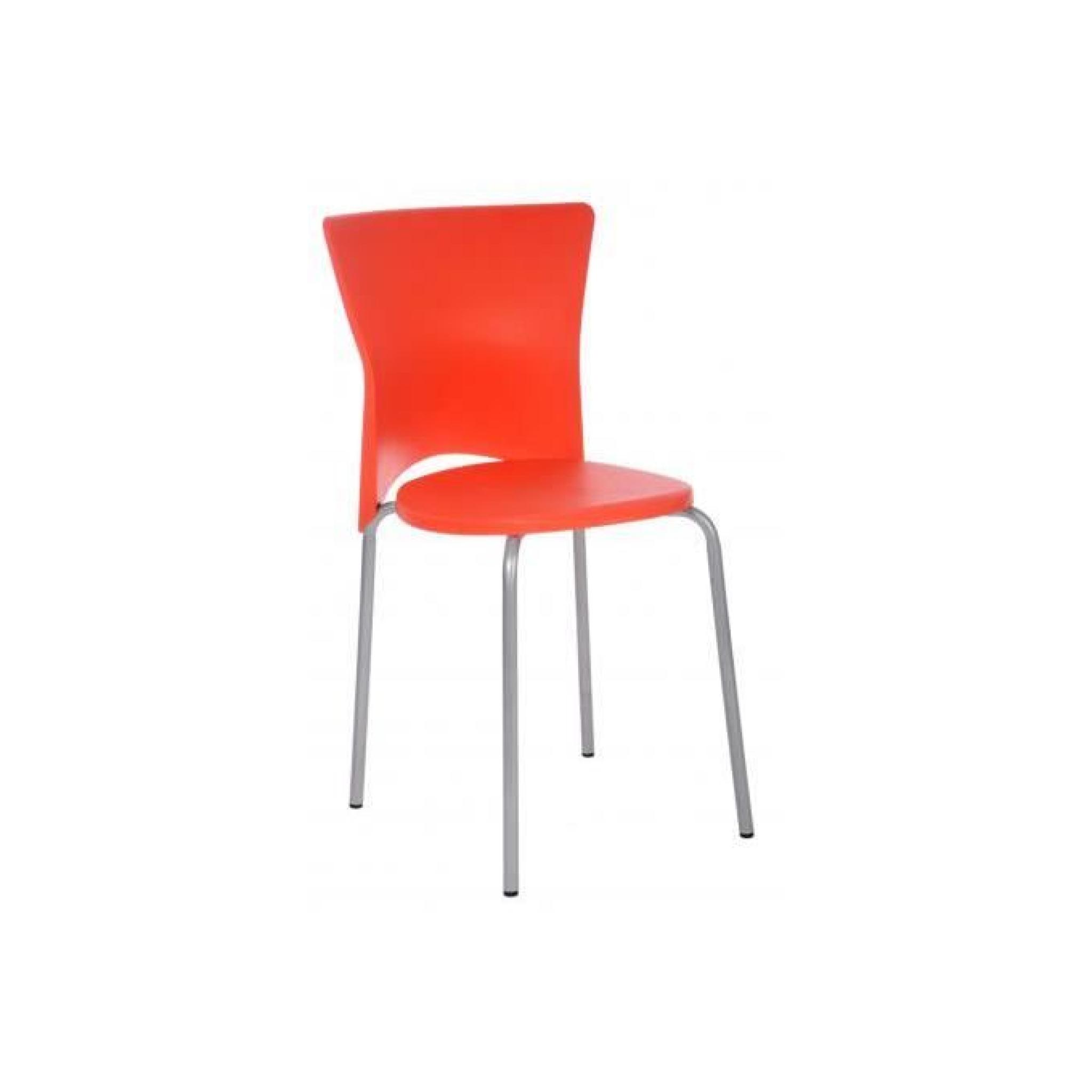 Chaise rouge en Polypropylène Futura