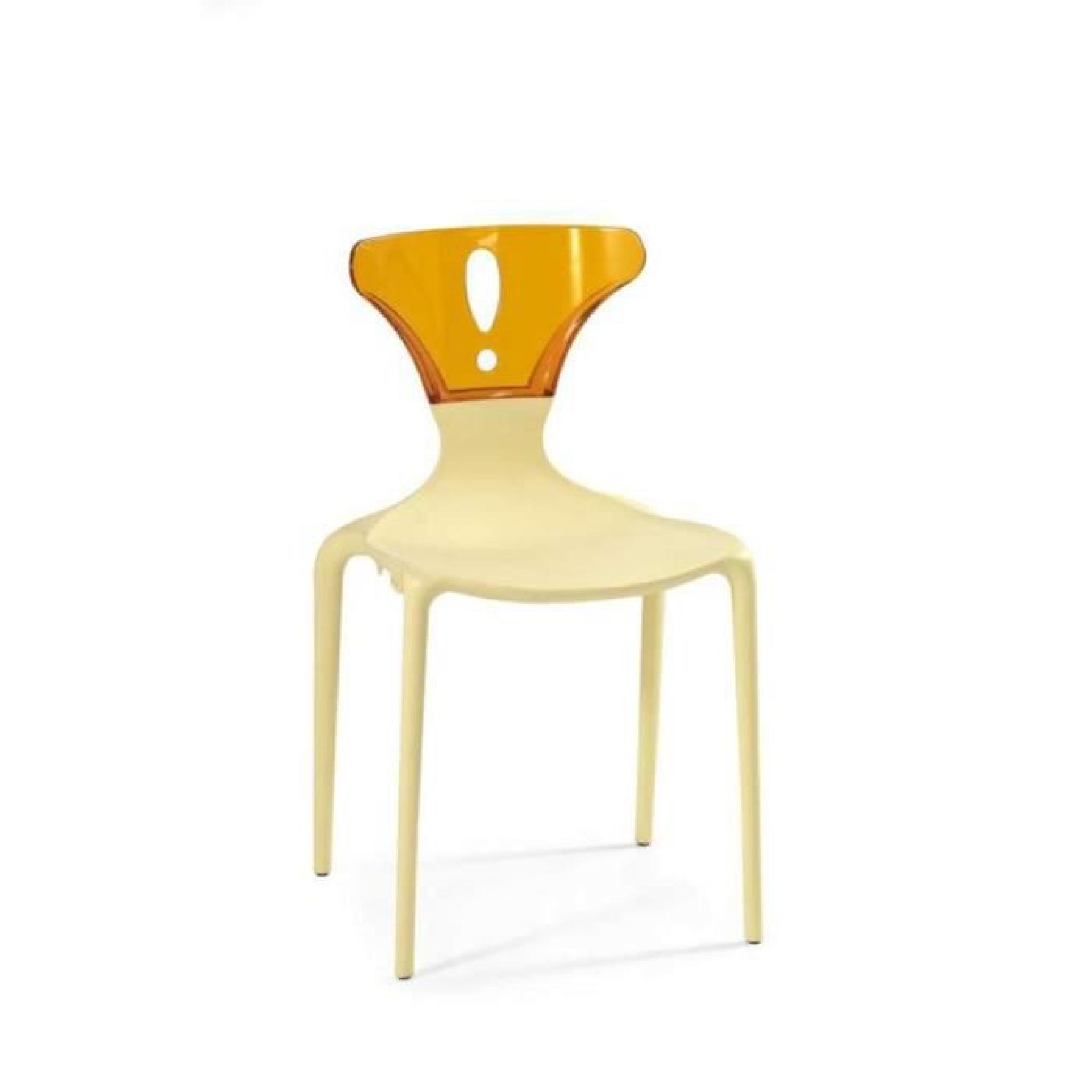 Chaise Salle à manger K126 Orange Crème (H x l x P): 82x41x43 cm