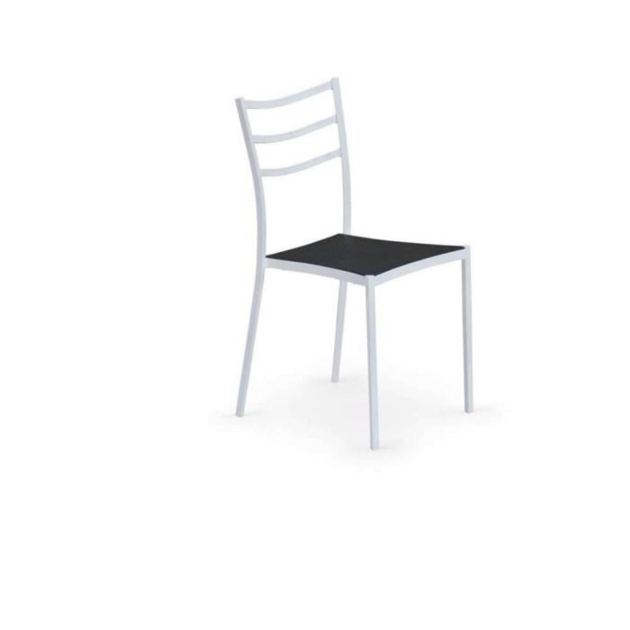 Chaise Salle à manger K159 Noir-Blanc (H x l x P): 85x42x47 cm