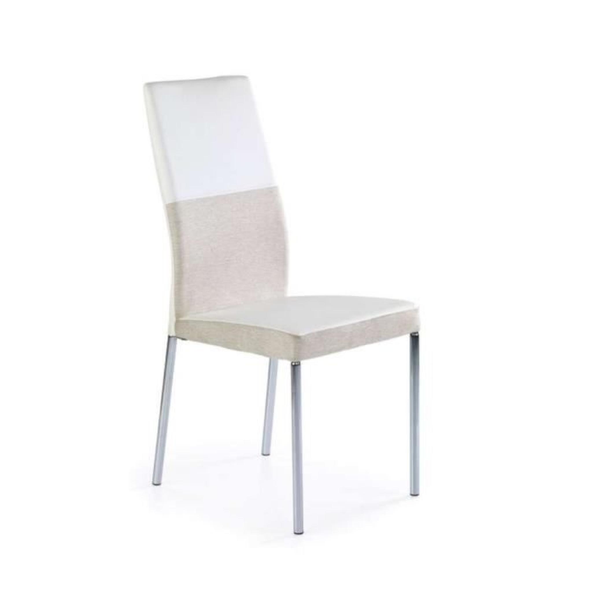 Chaise Salle à manger K173 Beige-Blanc (H x l x P): 98x42x55 cm
