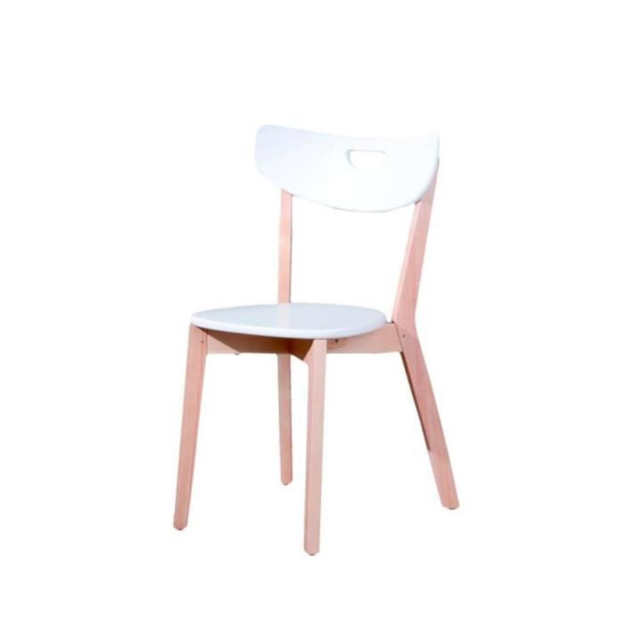 Chaise Salle à manger Peppi Blanc (H x l x P): 80x46x50 cm