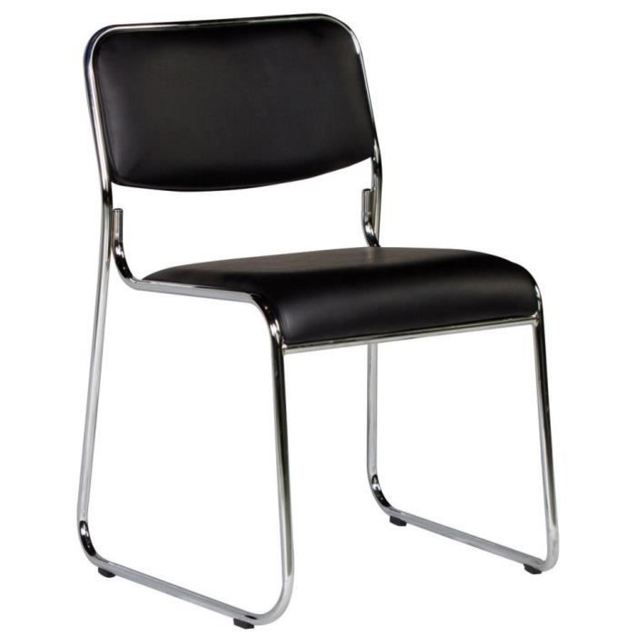 Chaise sans accoudoirs coloris noir moderne