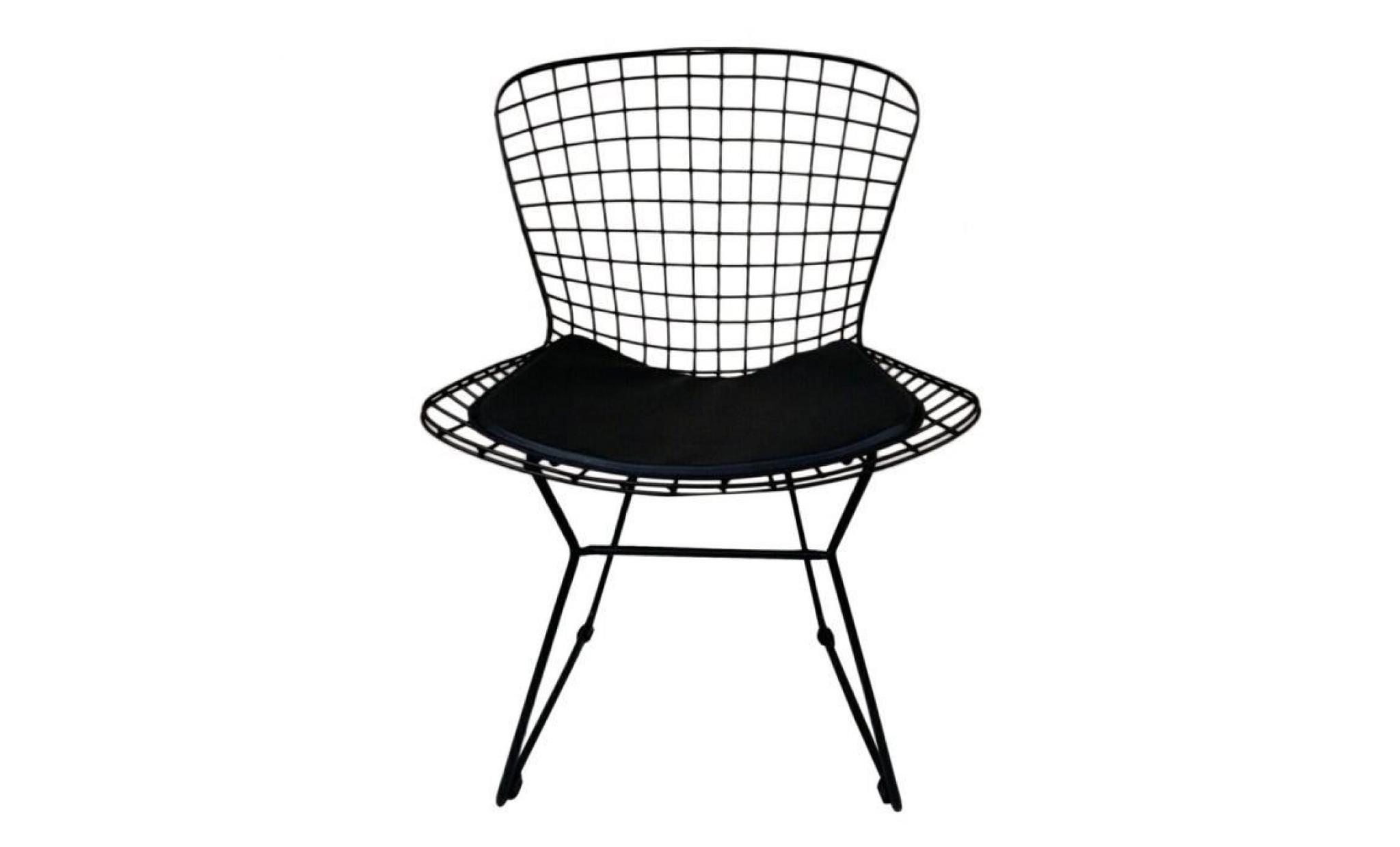 chaise style industrielle en métal chaise grille vintage de salon salle à manger