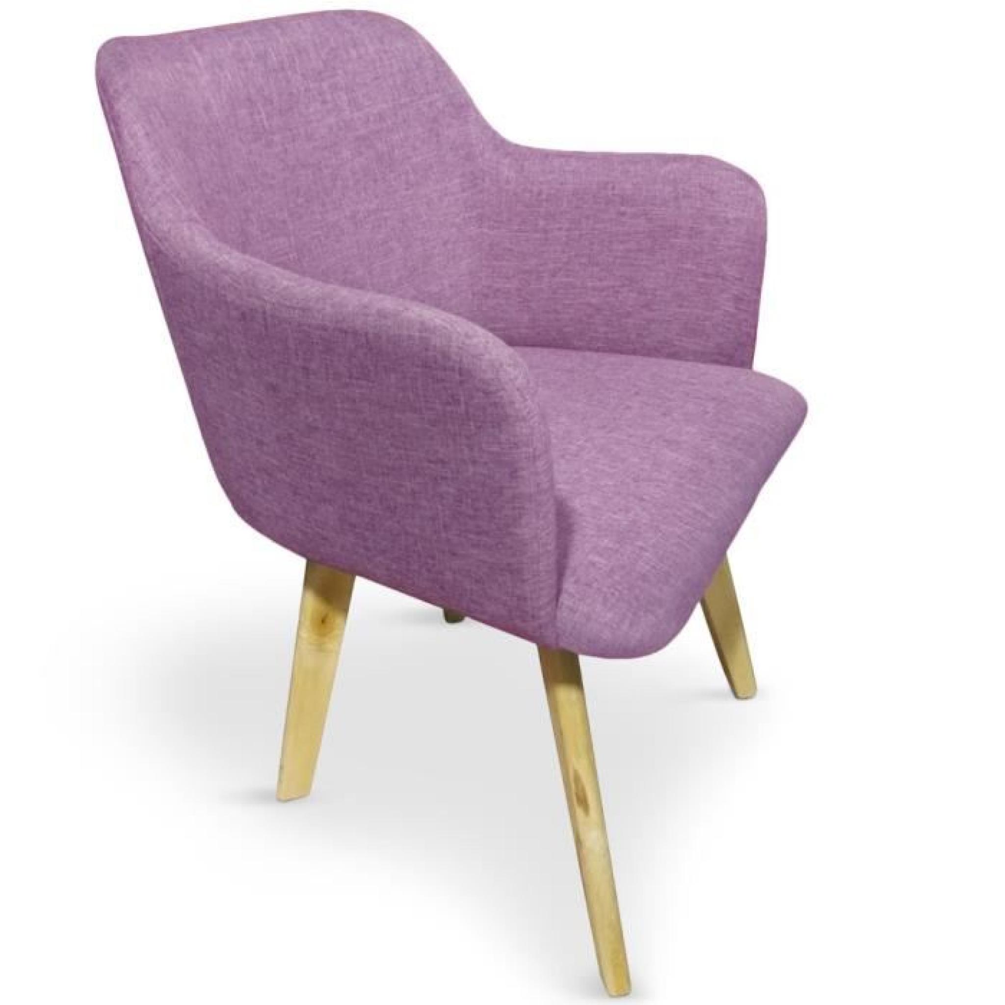 Chaise style scandinave Candy Tissu Violet