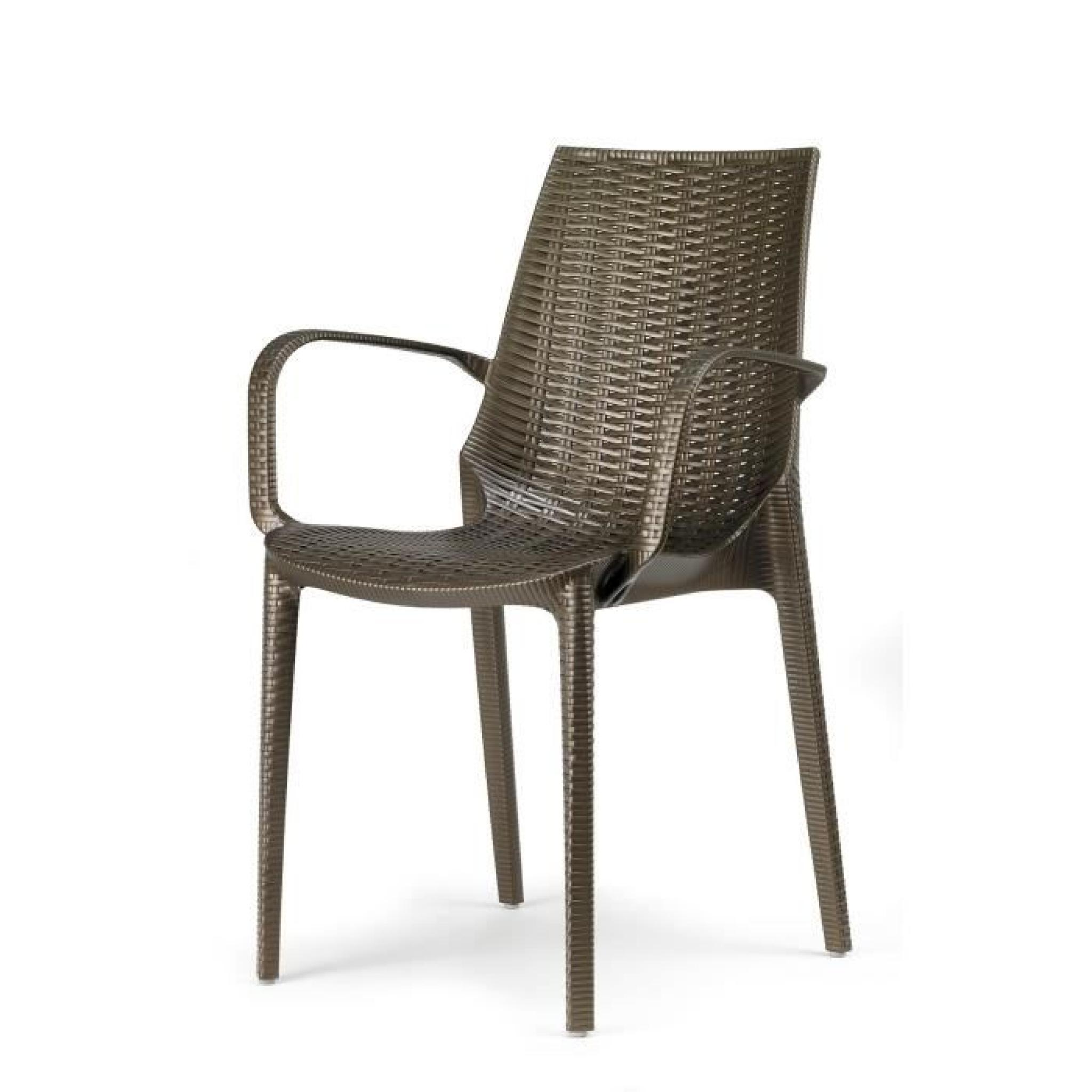 Chaise tissee bronze design - LUCREZIA avec accoudoirs bronze - deco