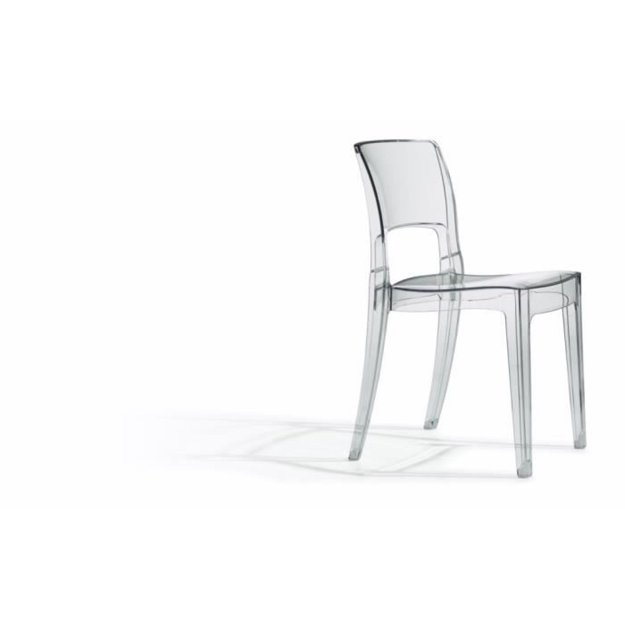 Chaise transparente design - ISY ANTISHOCK tran… pas cher