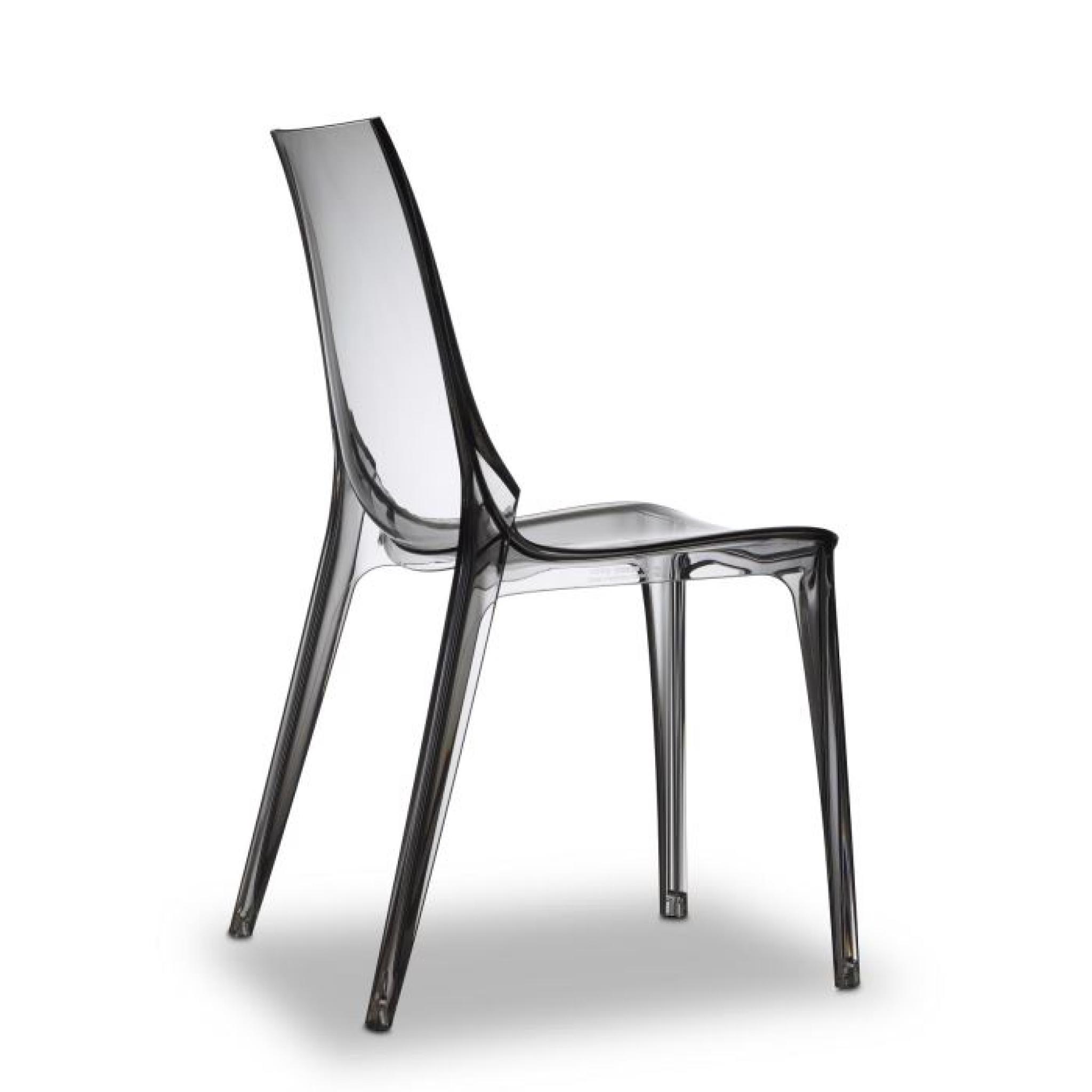 Chaise transparente grise design - VANITY trans…