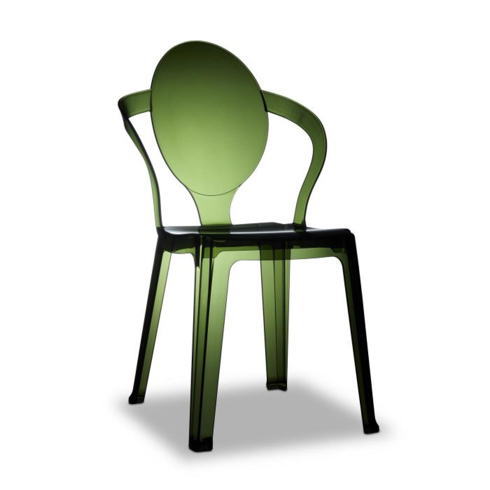 Chaise transparente verte design - SPOON transp…
