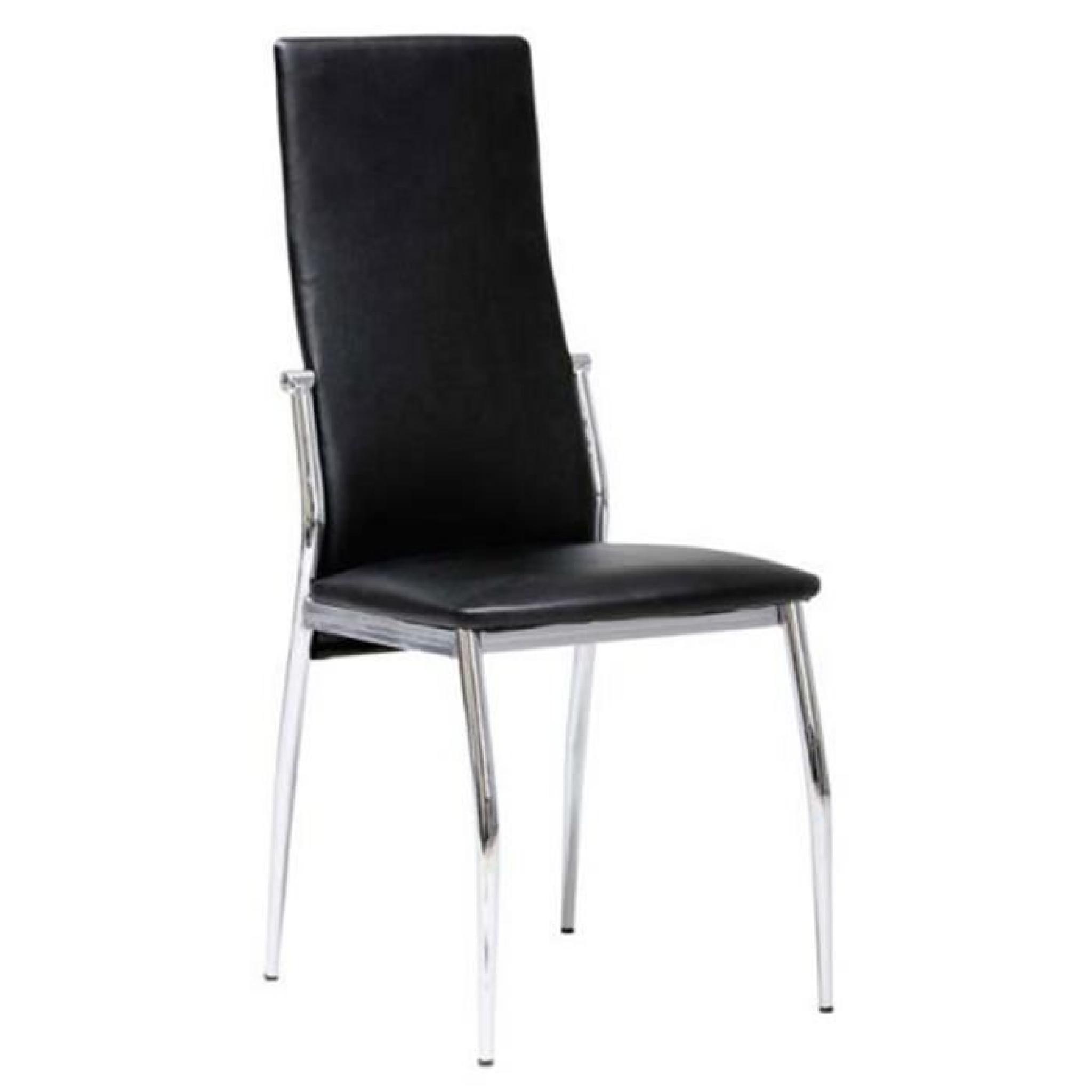 Chaise Vegas assise noire, 46 x 45 x 98,5 cm