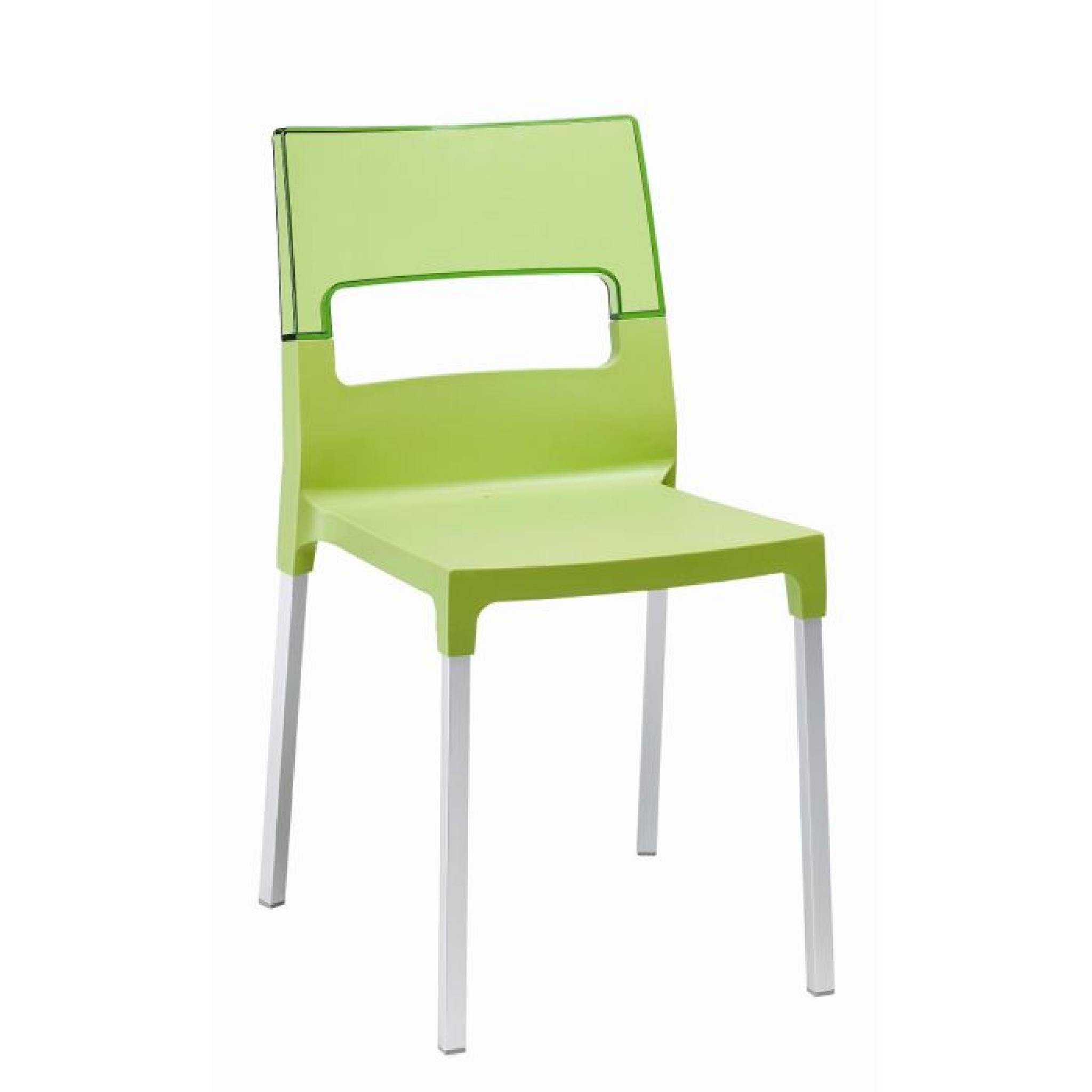 Chaise verte et translucide verte - DIVA vendu …