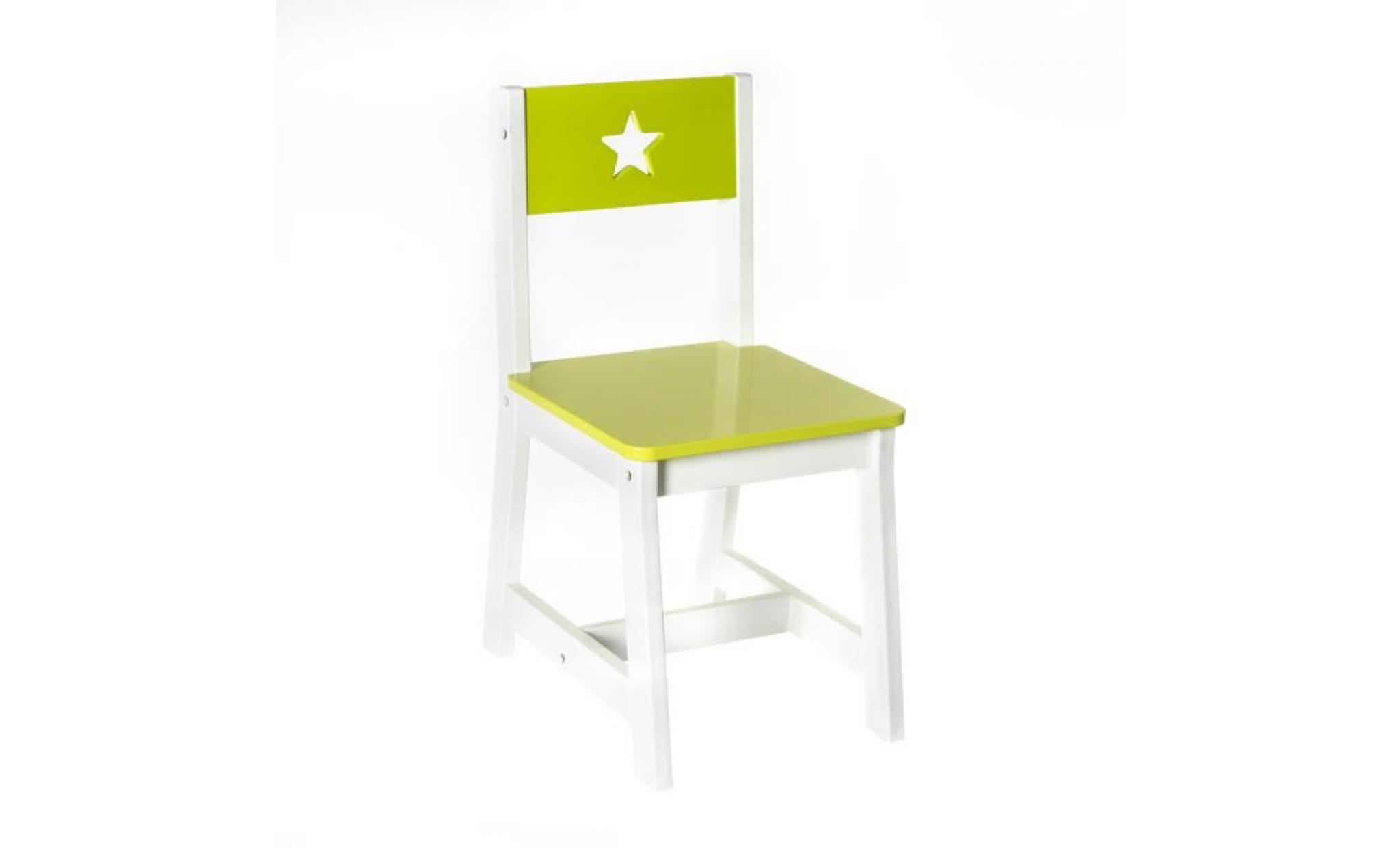 chaise verte pour enfant en bois
