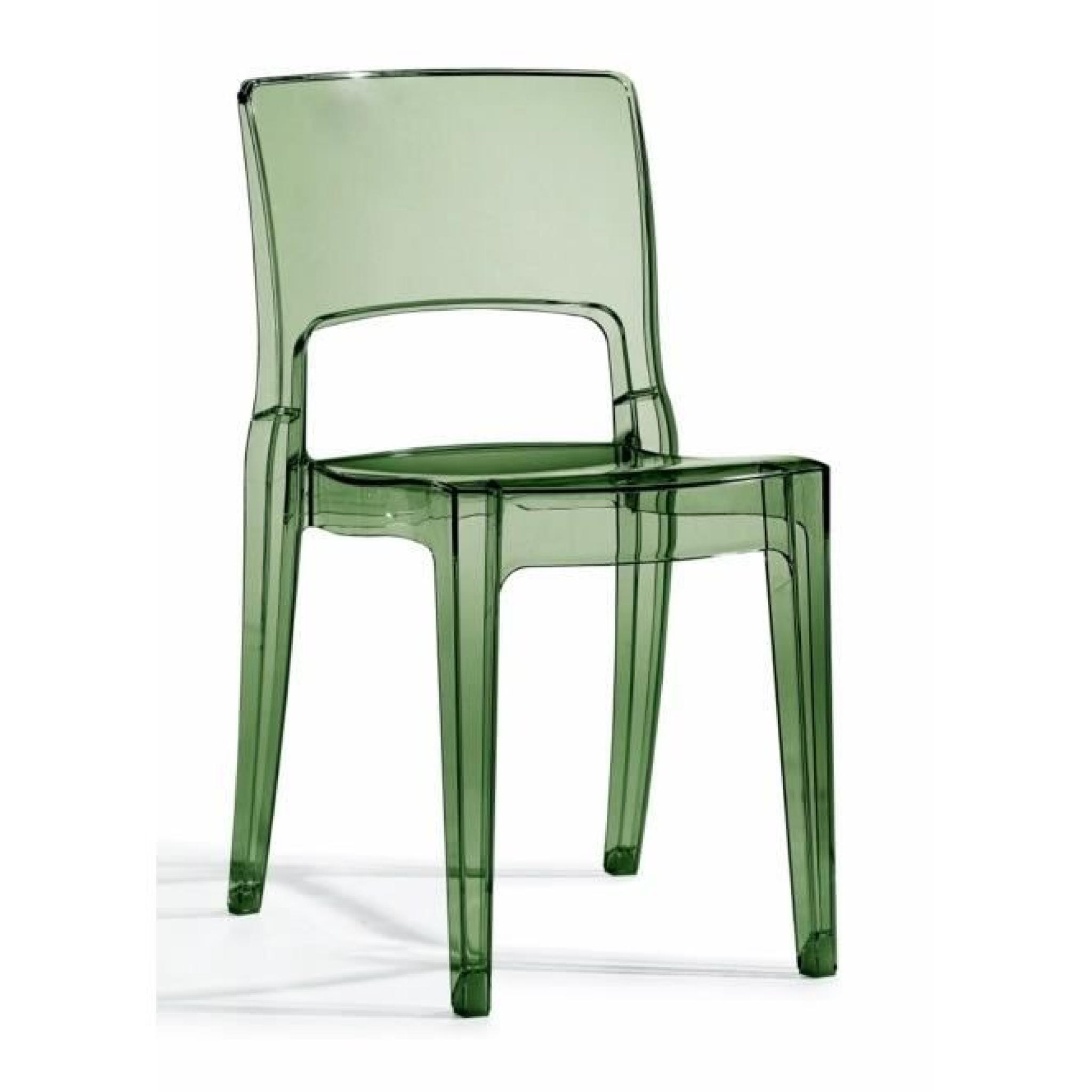 Chaise grise transparente design - Isy Antishock grise transparente - deco scab