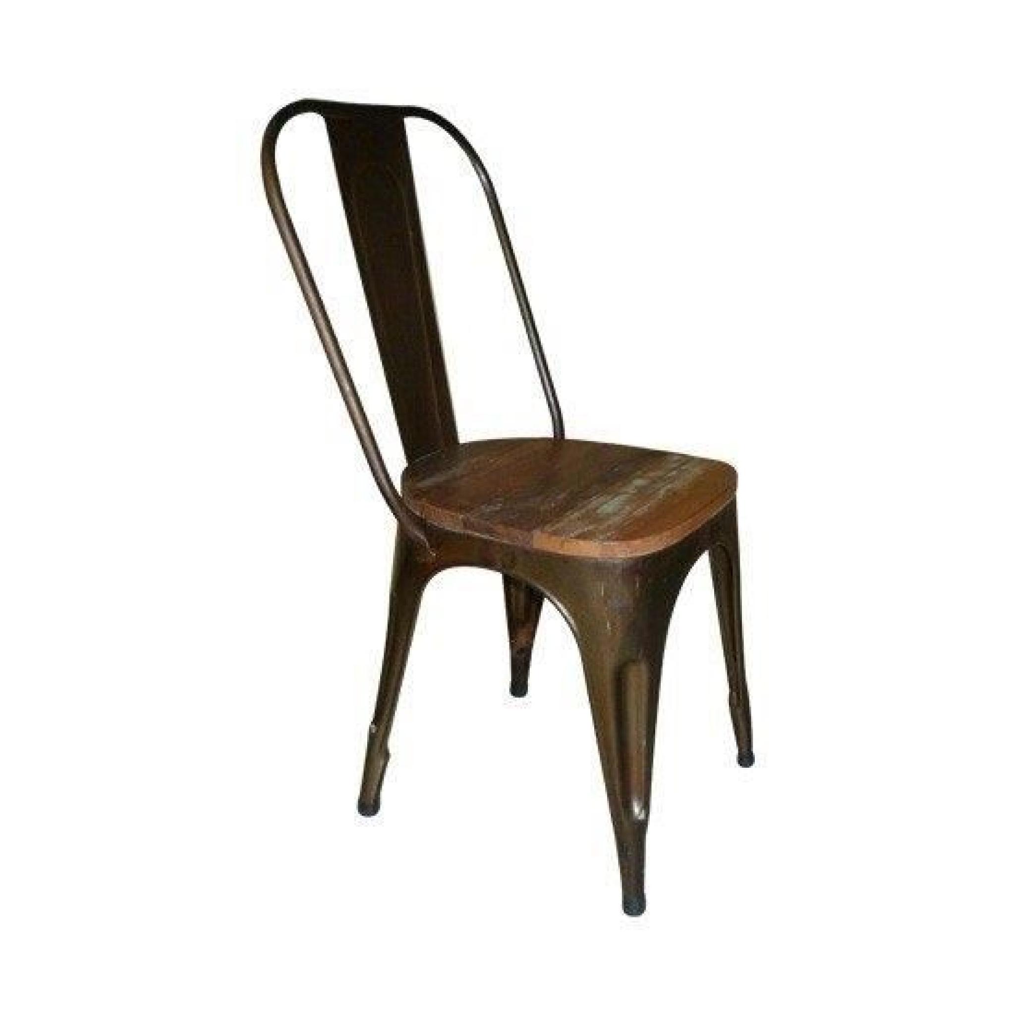 Chaise vintage ANNATA en acier vieilli