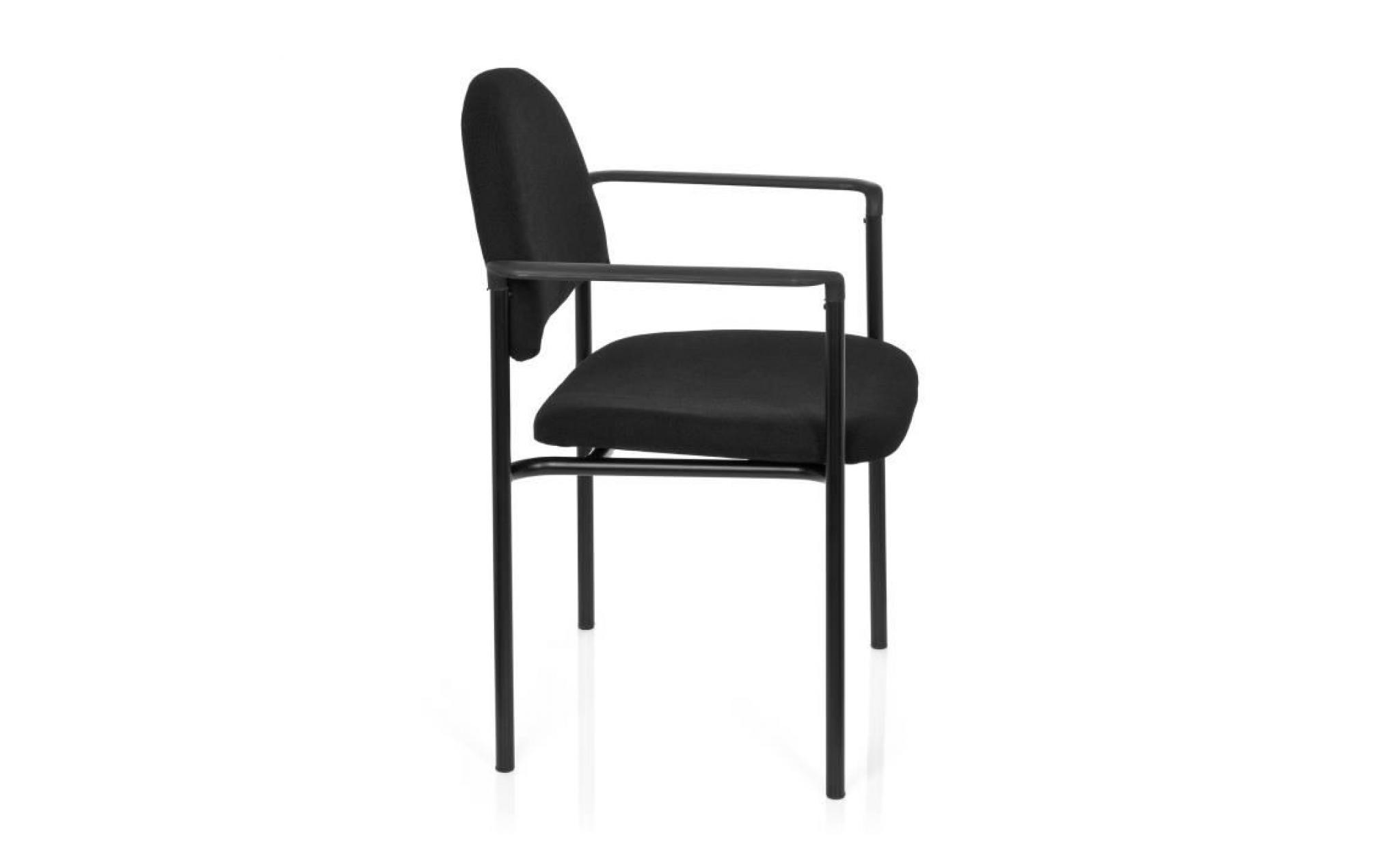 chaise visiteur / chaise xt 700 noir/noir hjh office pas cher