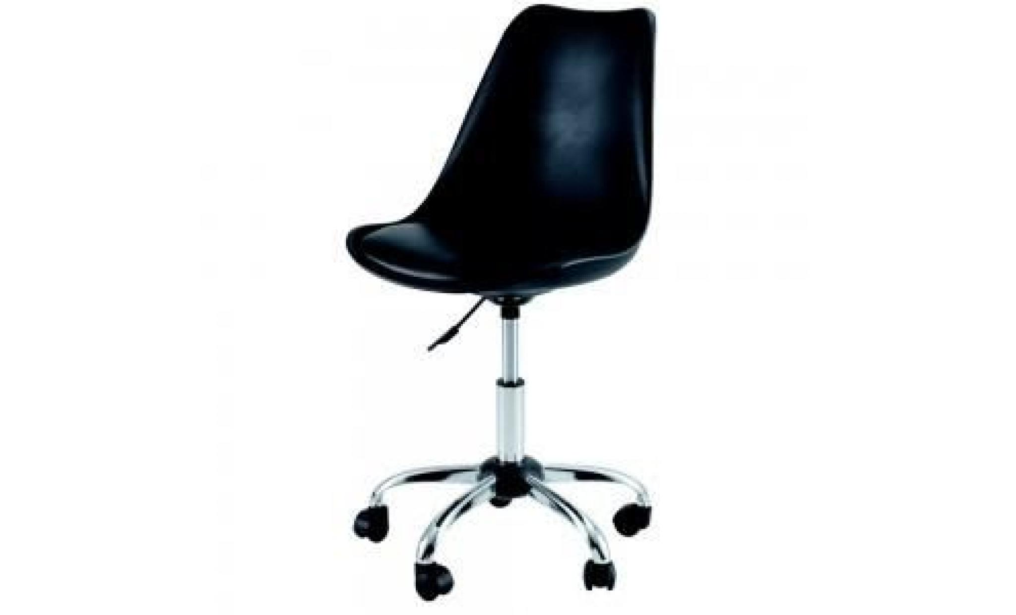 chaises de bureau design irène (x2) noir