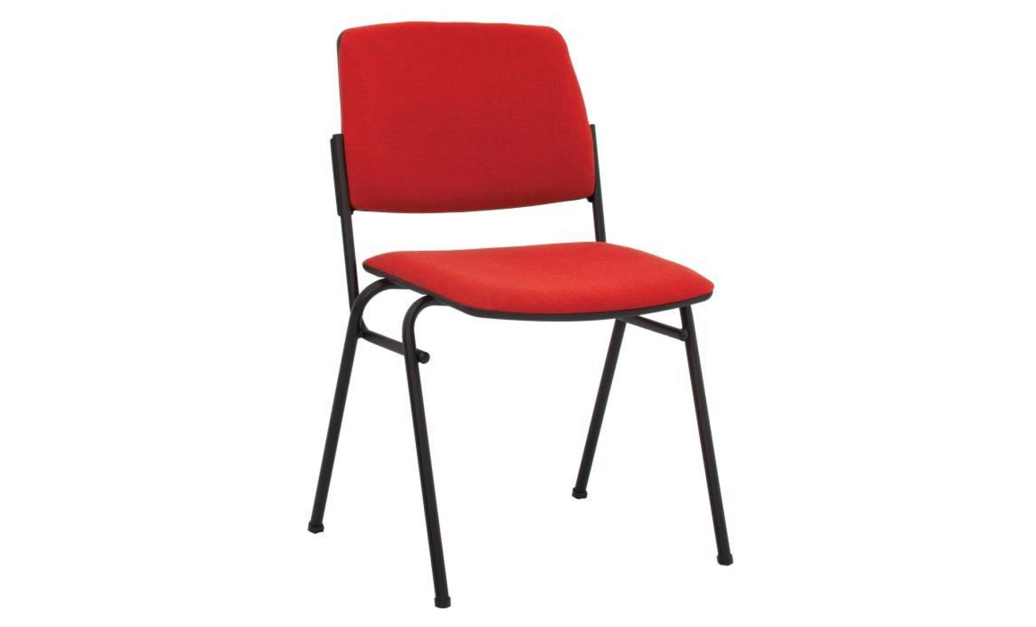 chaises de confÉrence isit black. lot de 2 rouge